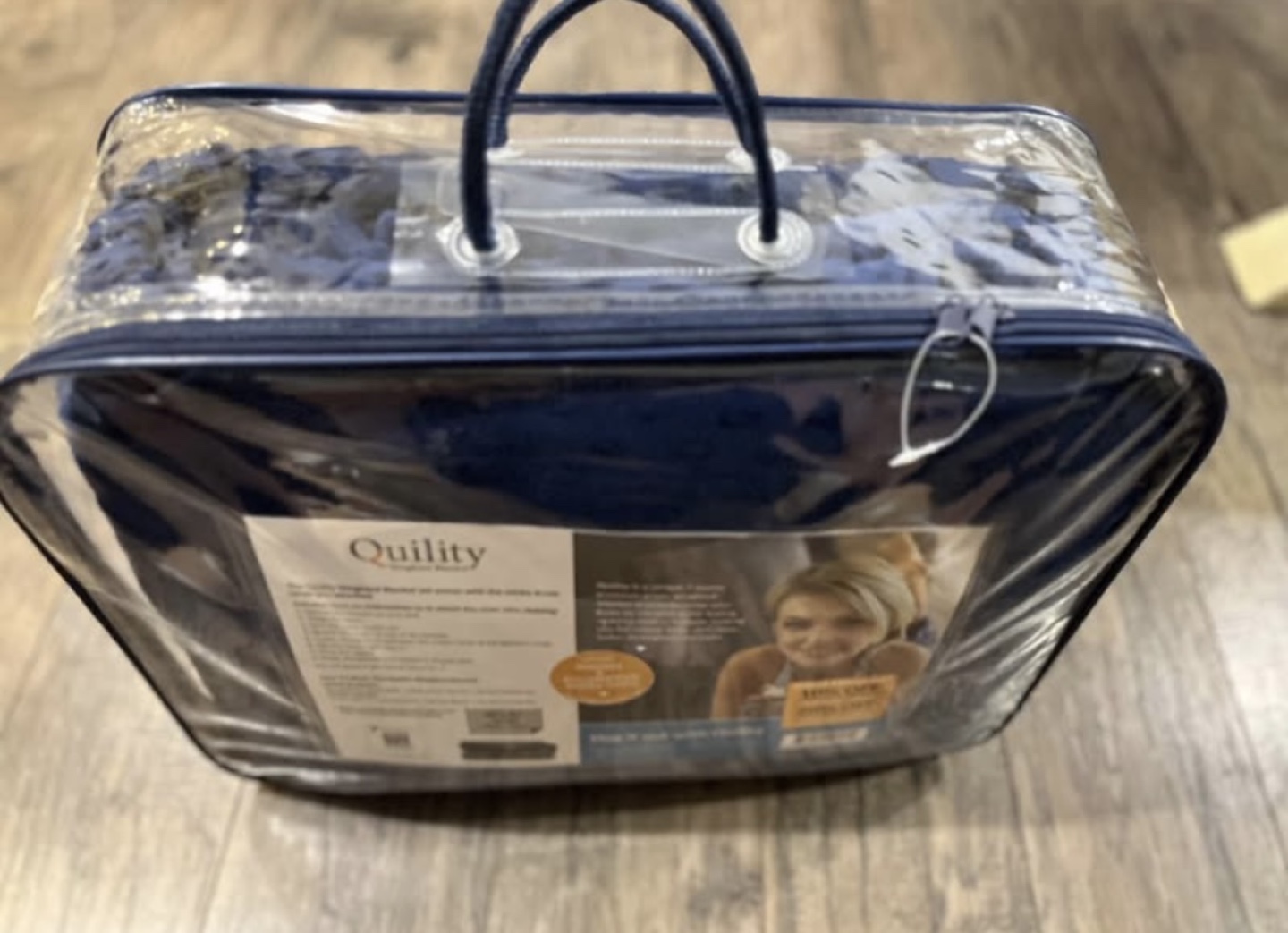 Quility Weighted Blanket - 60" x 80", 15 lbs, Blue/Grey - photo 2