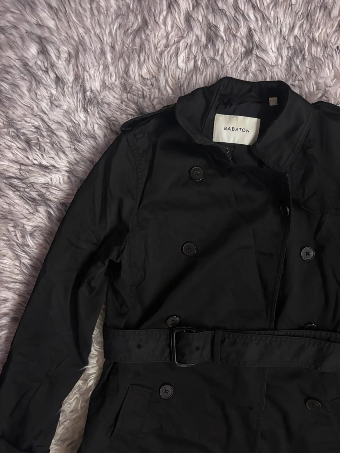 Babaton Black Trench Coat image indicator(3)