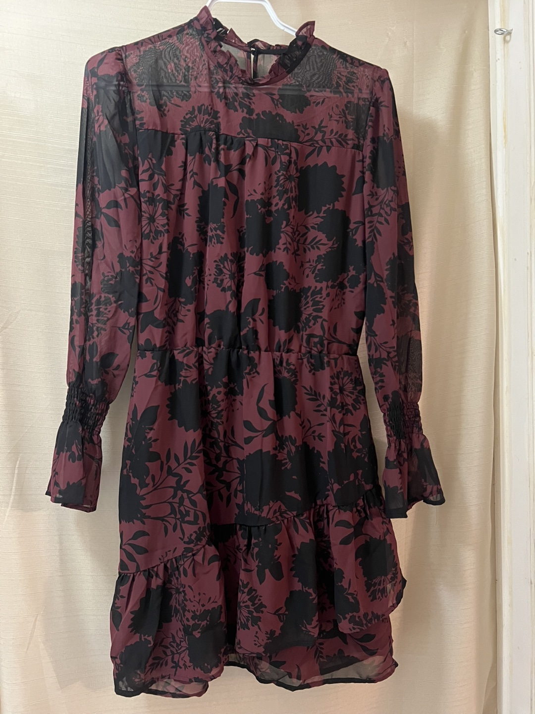 ABS Collection Burgundy Floral Dress