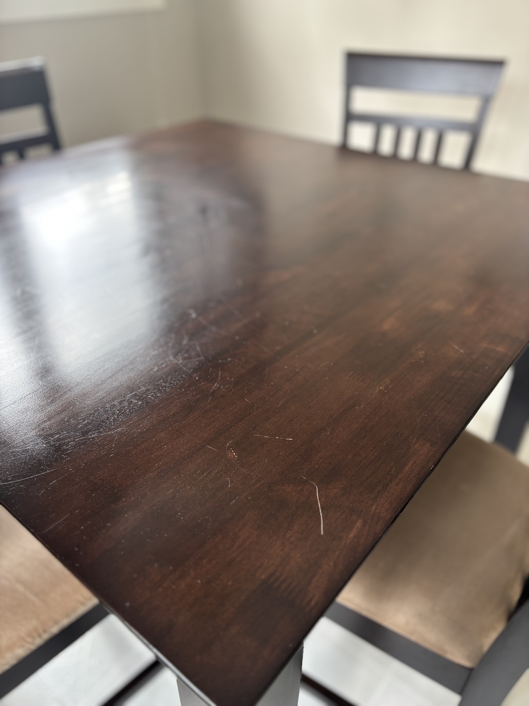 Dark Brown Kitchen Table Set with Four Chairs - photo 5