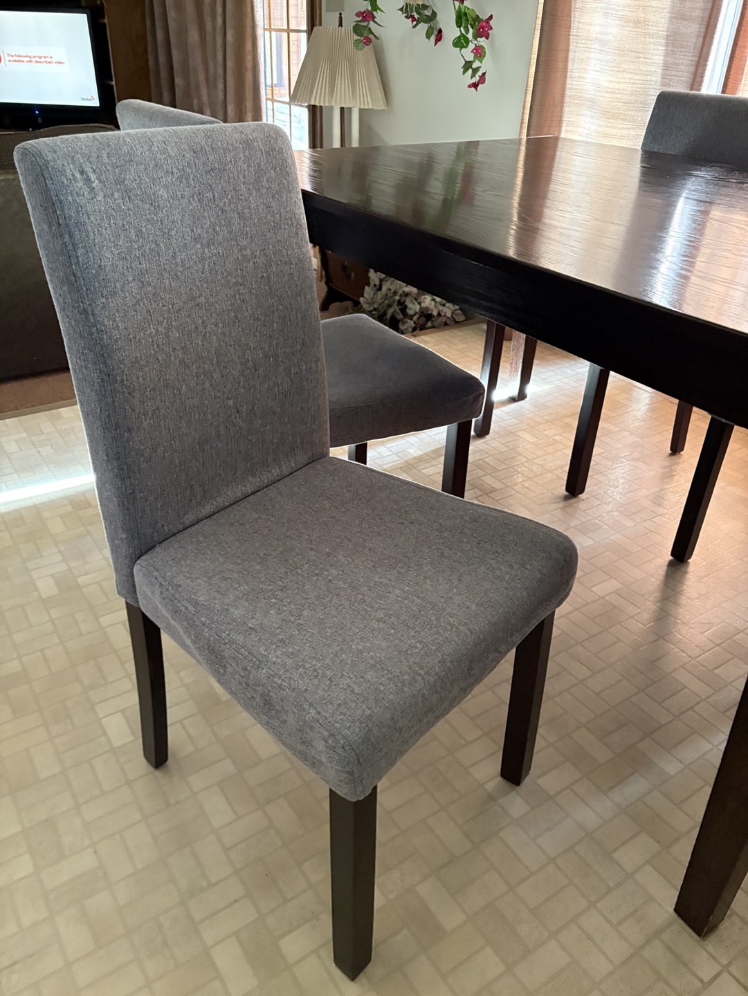 Dark Wood Dining Table with Chairs - photo 5