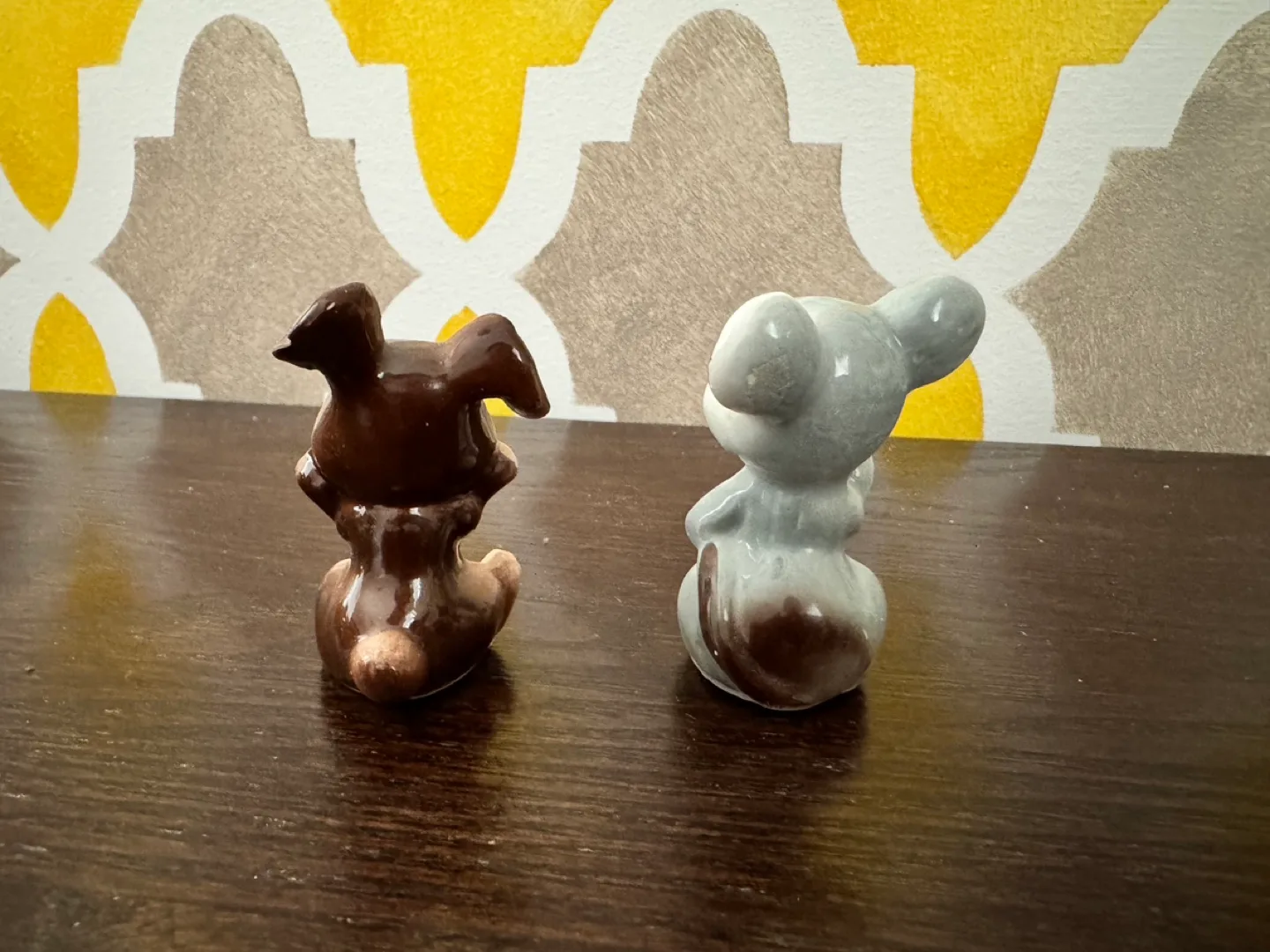 Vintage Anthropomorphic Japanese Figurines - Rabbit and Mouse image indicator(3)