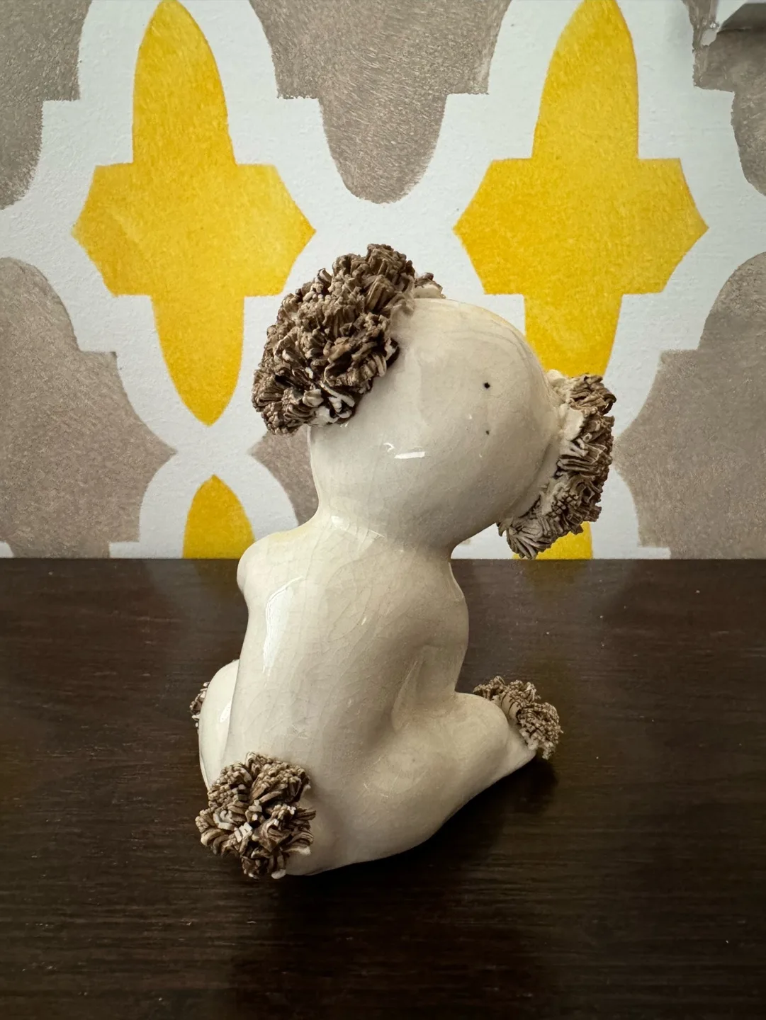 Rare Vintage Lefton Spaghetti Poodle w Bug on Forehead Figurine image indicator(3)