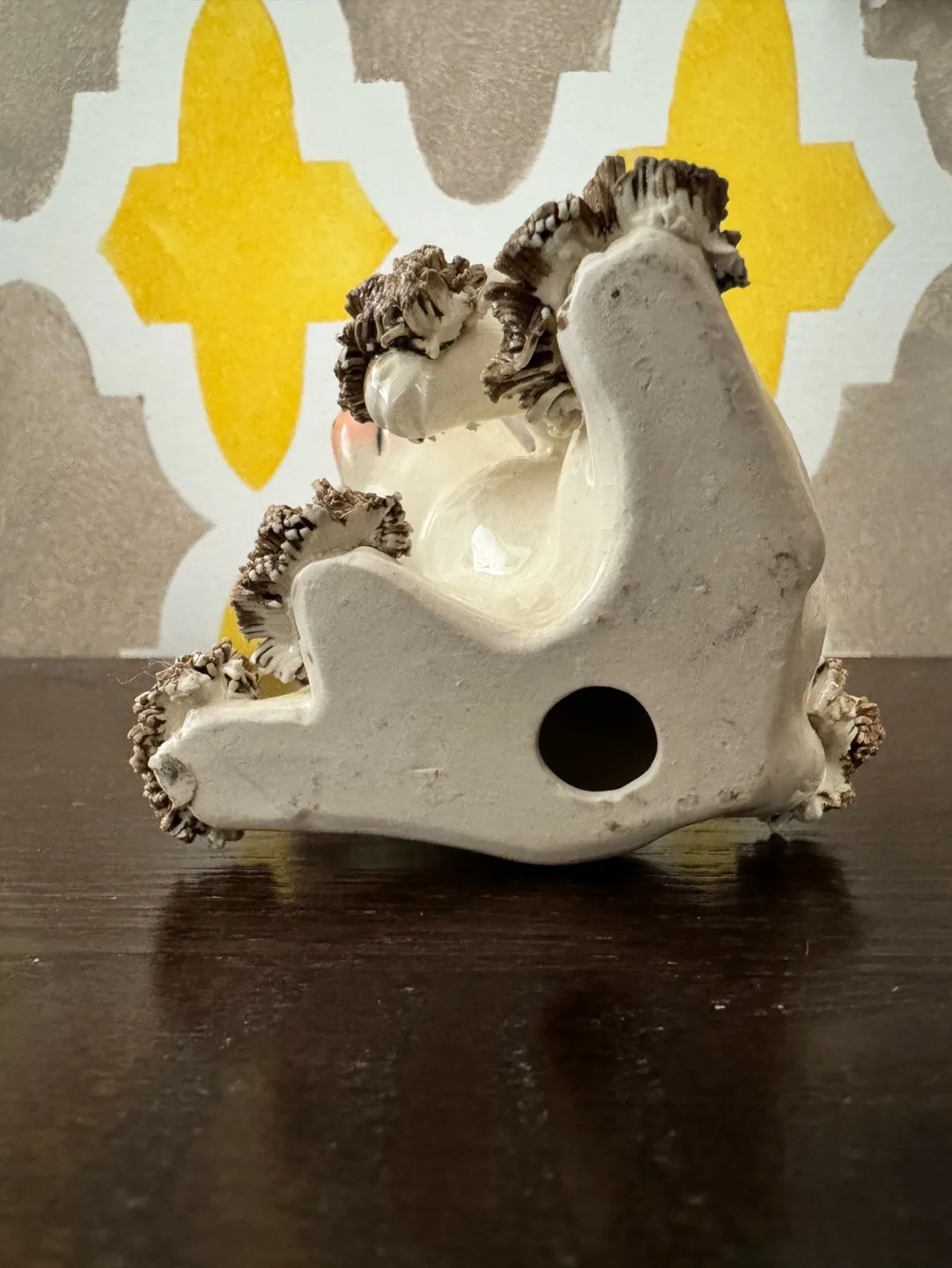 Rare Vintage Lefton Spaghetti Poodle w Bug on Forehead Figurine image indicator(5)