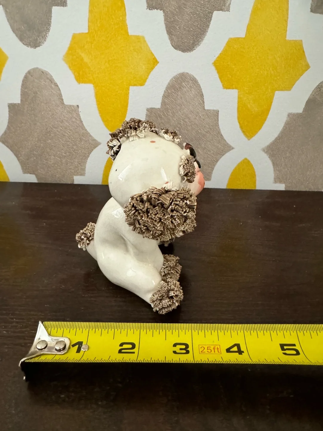 Rare Vintage Lefton Spaghetti Poodle w Bug on Forehead Figurine image indicator(8)