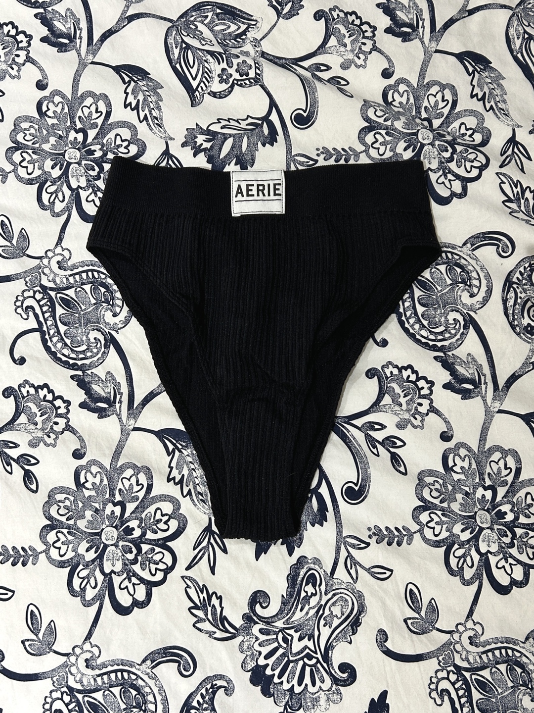Aerie Black Ribbed Underwear