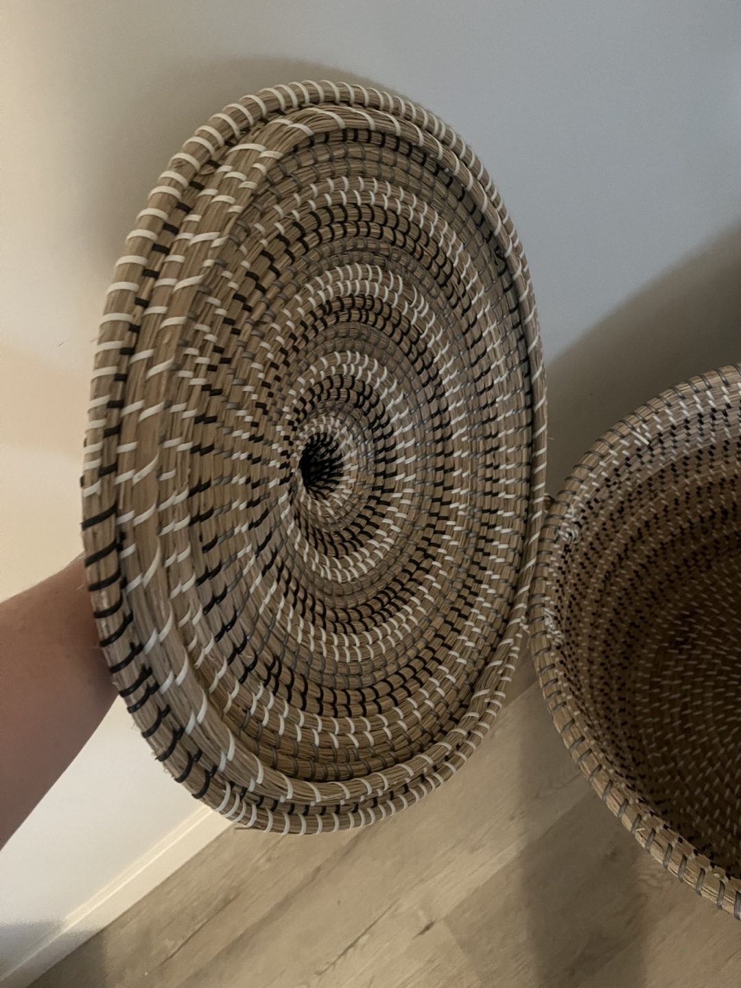 Large Woven Storage Basket with Lid - photo 4