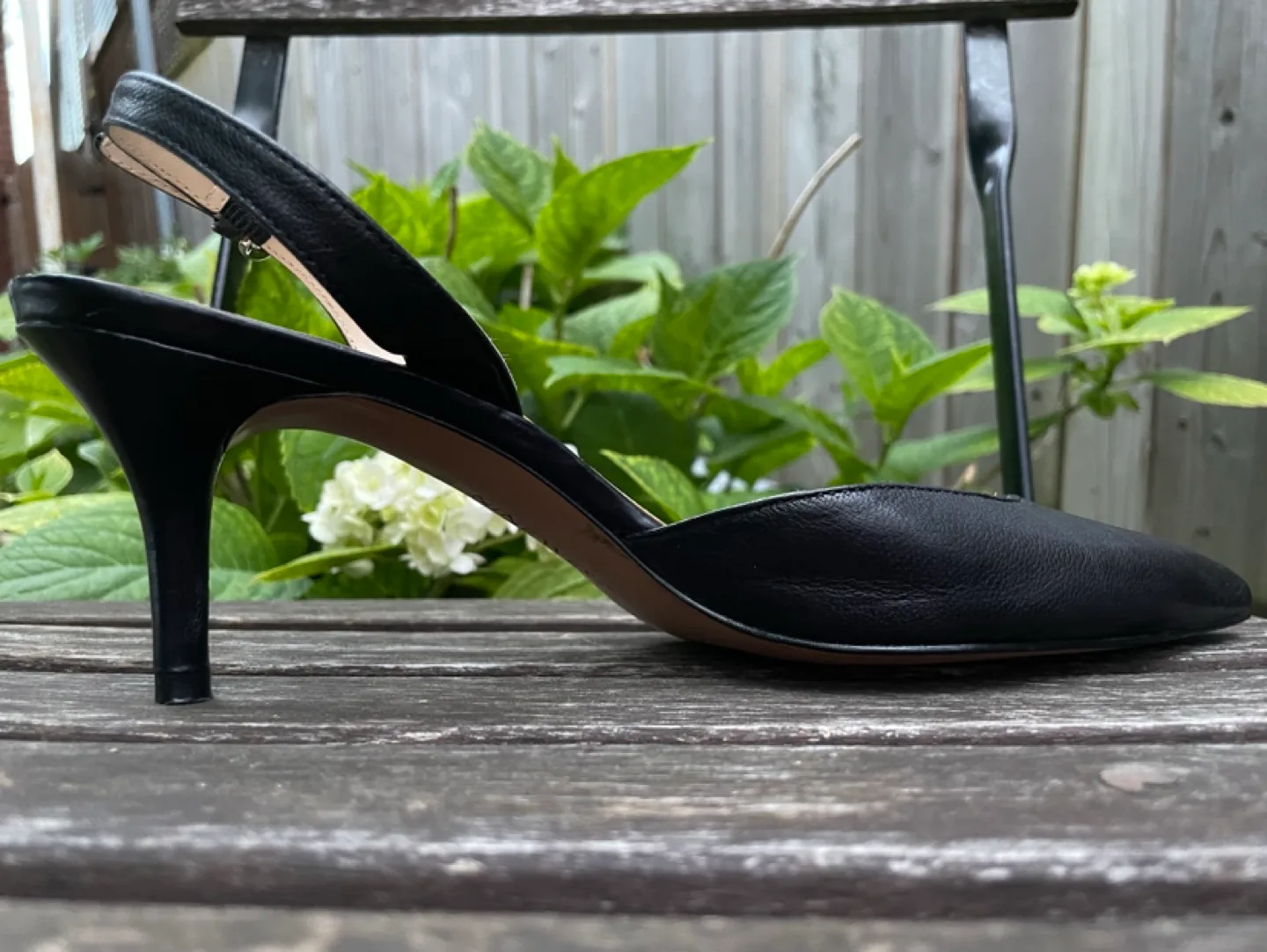 Nine West Black Leather Heels image indicator(3)