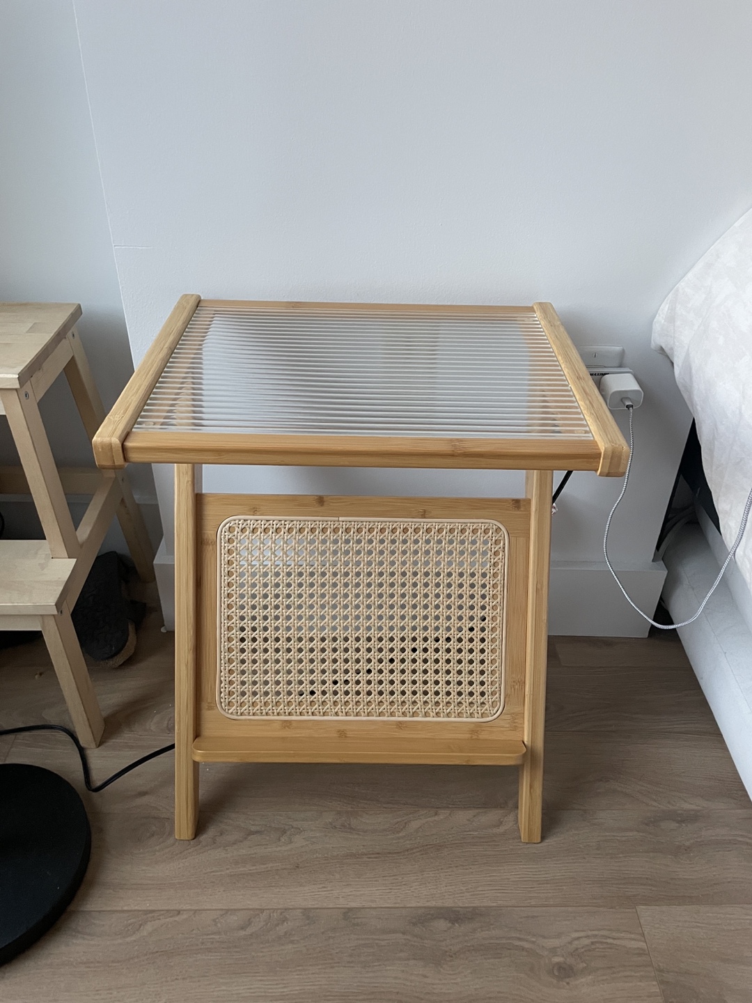 Modern Rattan Bamboo Side Table