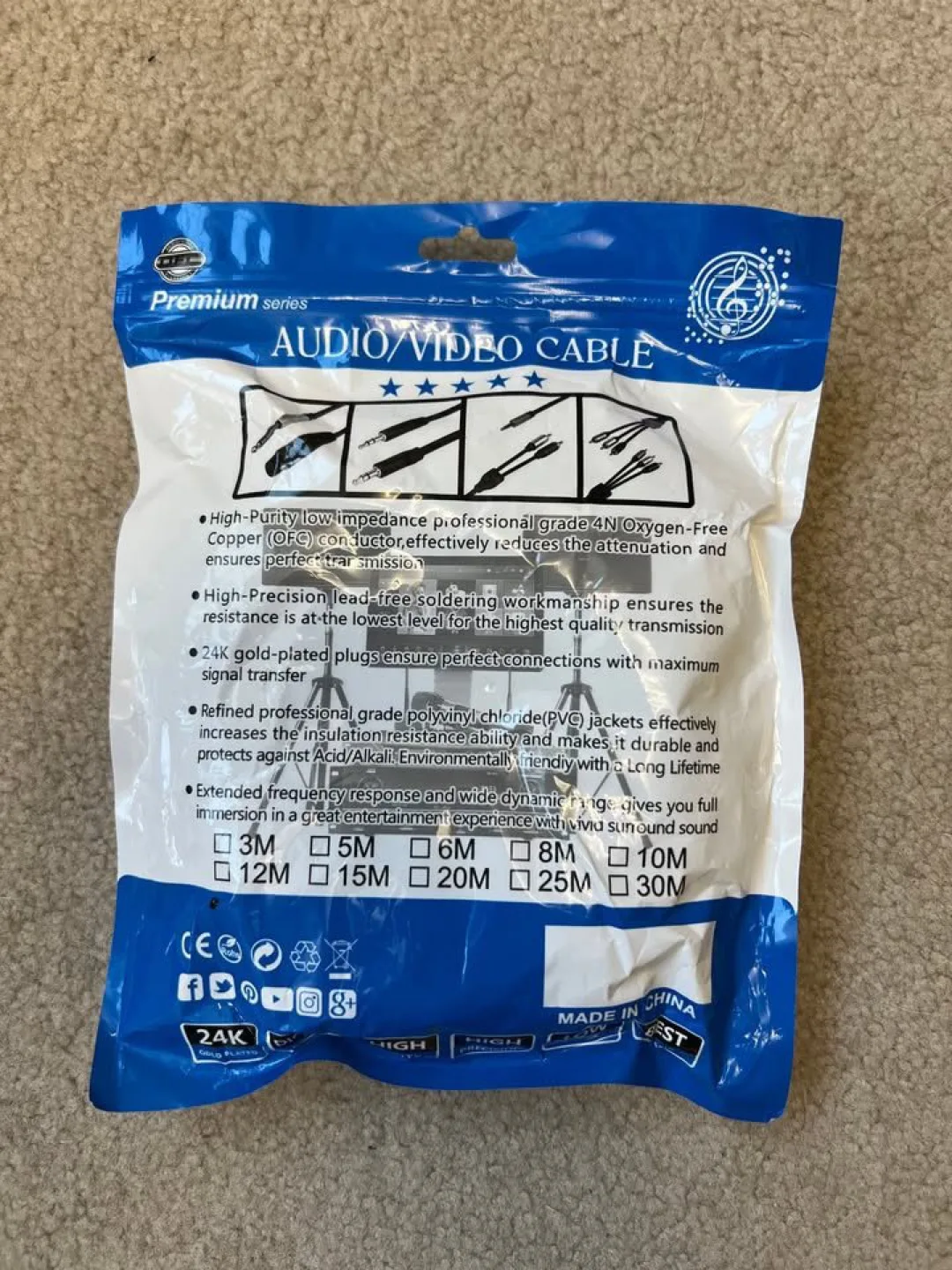 Audio/Video Cable Digital Optical 40ft image indicator(2)