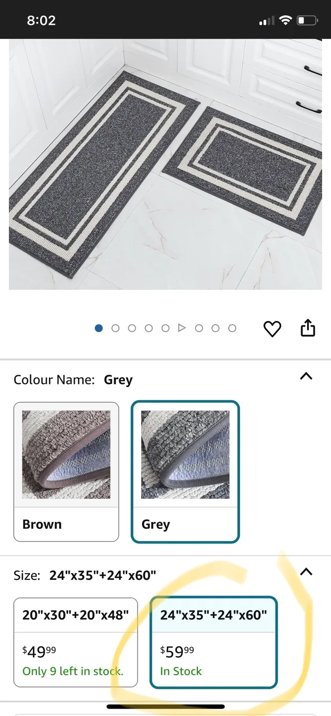 Cosy Homeer Kitchen Rug Set - Blue image indicator(3)