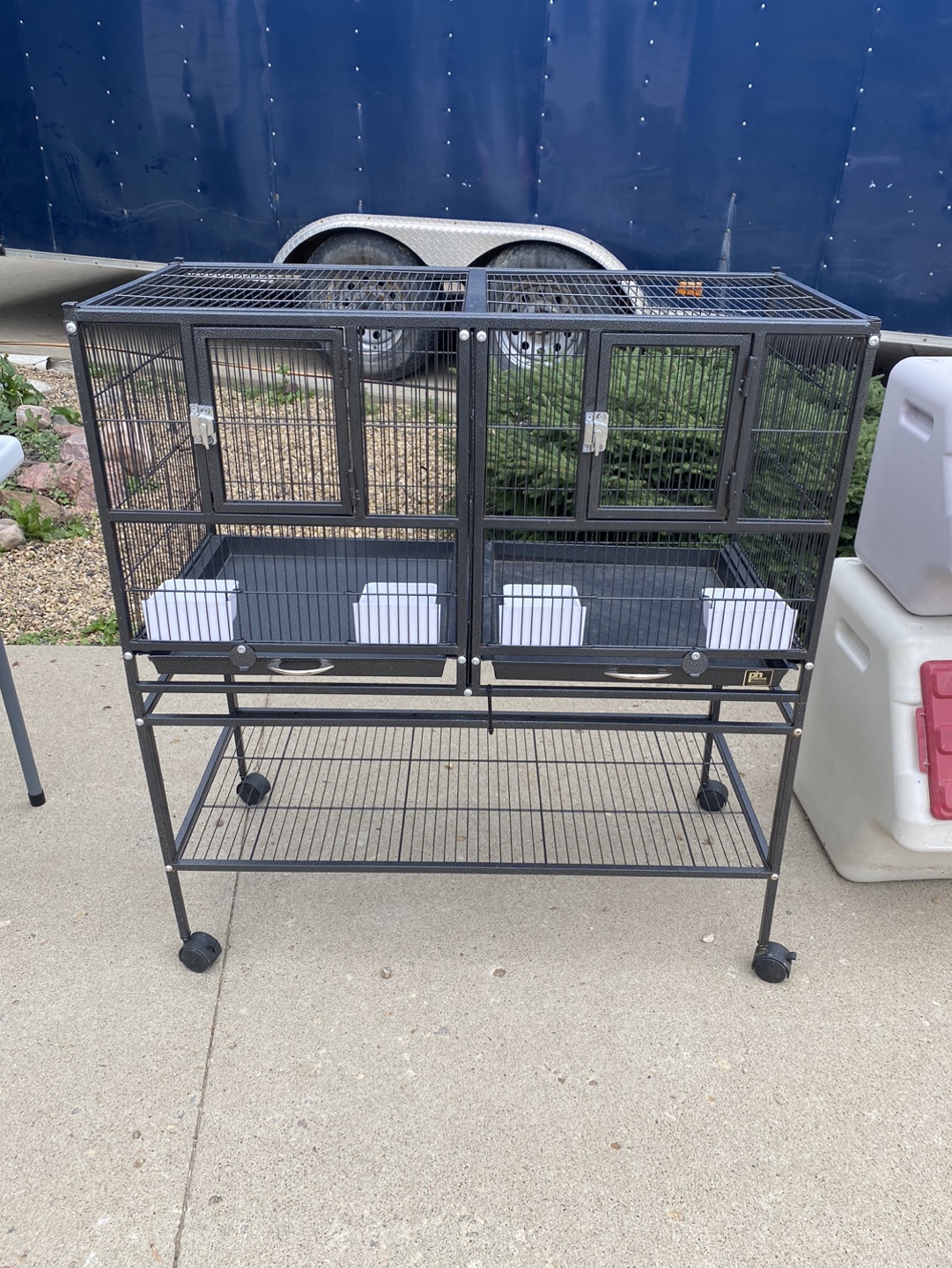 Double Bird Cage with Stand