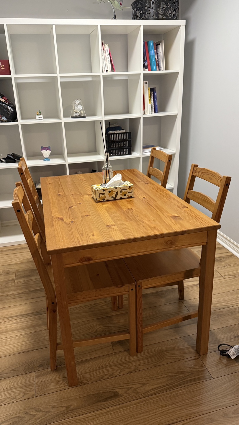 IKEA Jokkmokk Dining Table Set with Four Chairs🧡