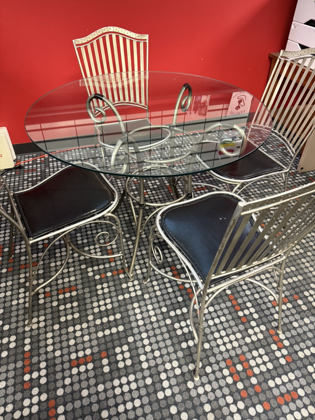 Glass-top Dining Table Set with Four Chairs - photo 4
