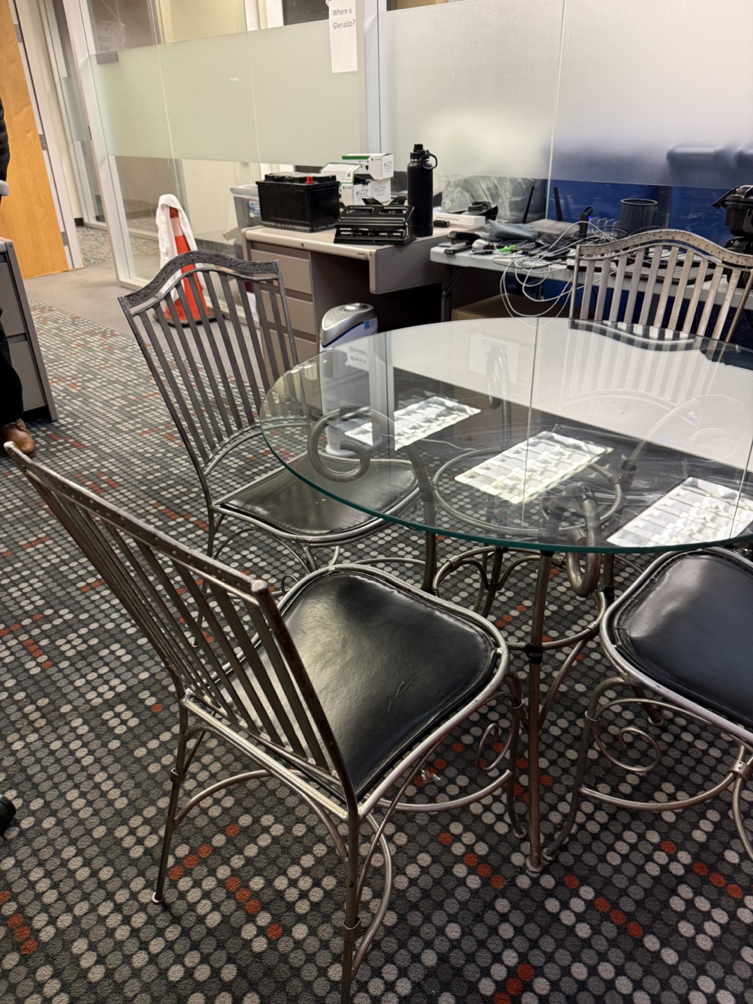 Glass-top Dining Table Set with Four Chairs - photo 2