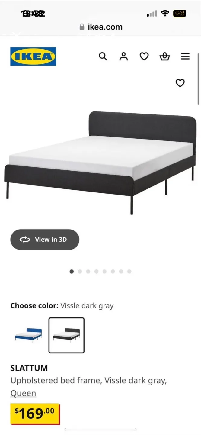 IKEA SLATTUM Queen Bed Frame image indicator(3)