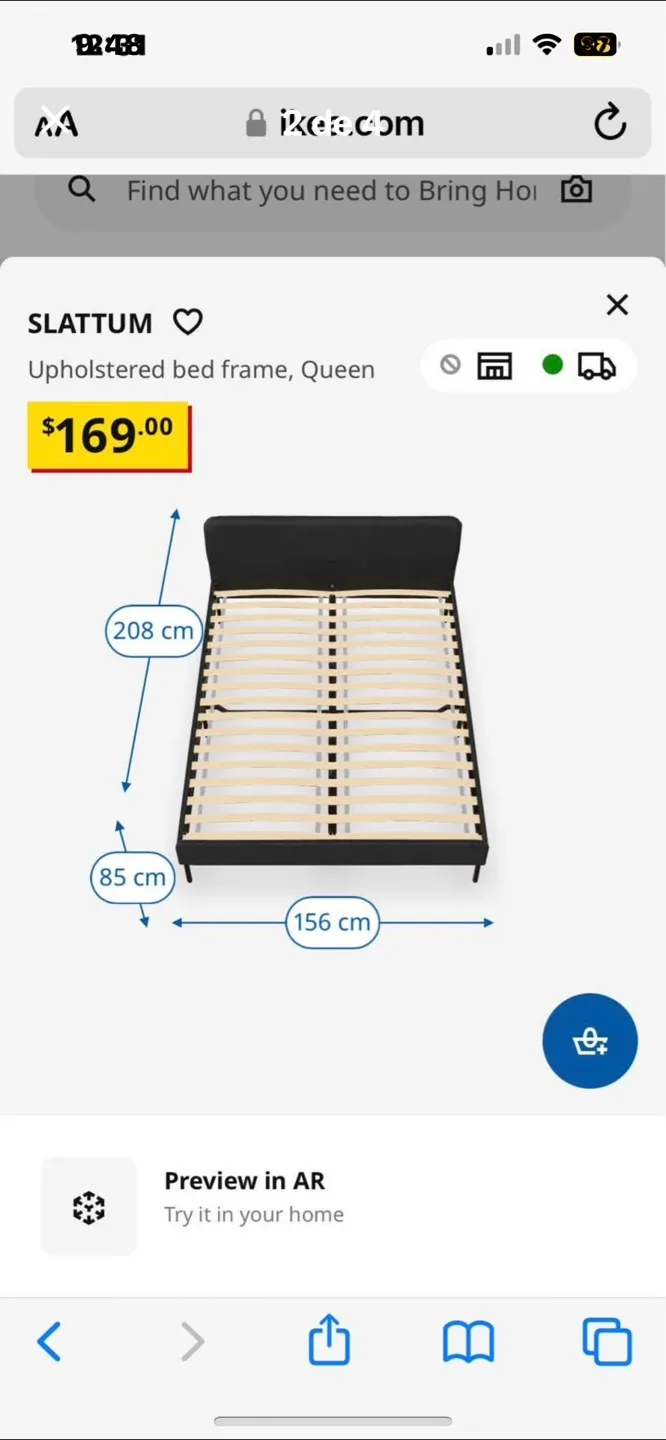IKEA SLATTUM Queen Bed Frame image indicator(2)
