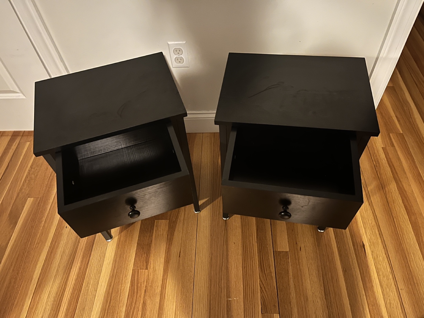 2 Nightstands with Drawers and Shelf - photo 2