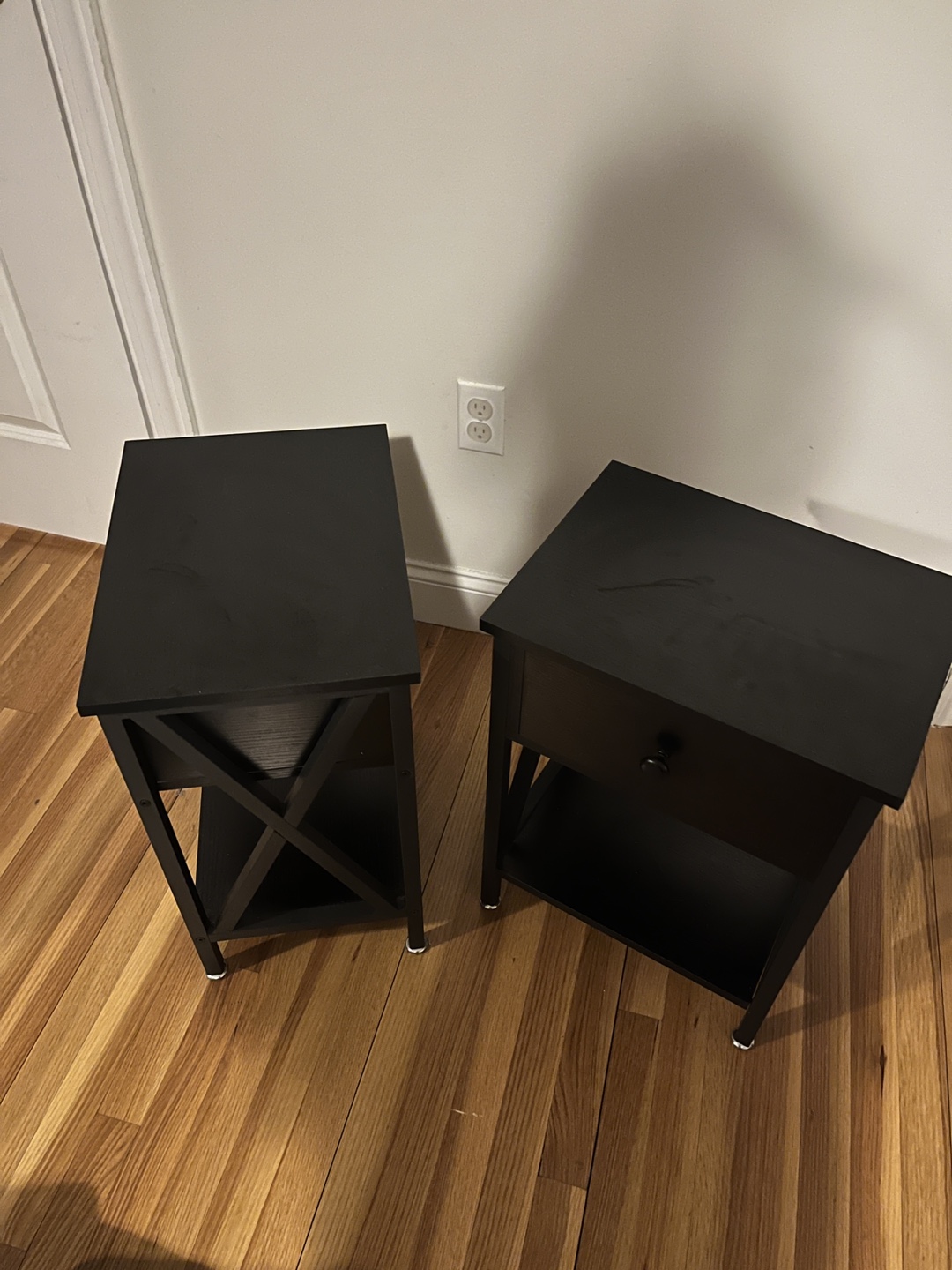 2 Nightstands with Drawers and Shelf - photo 3