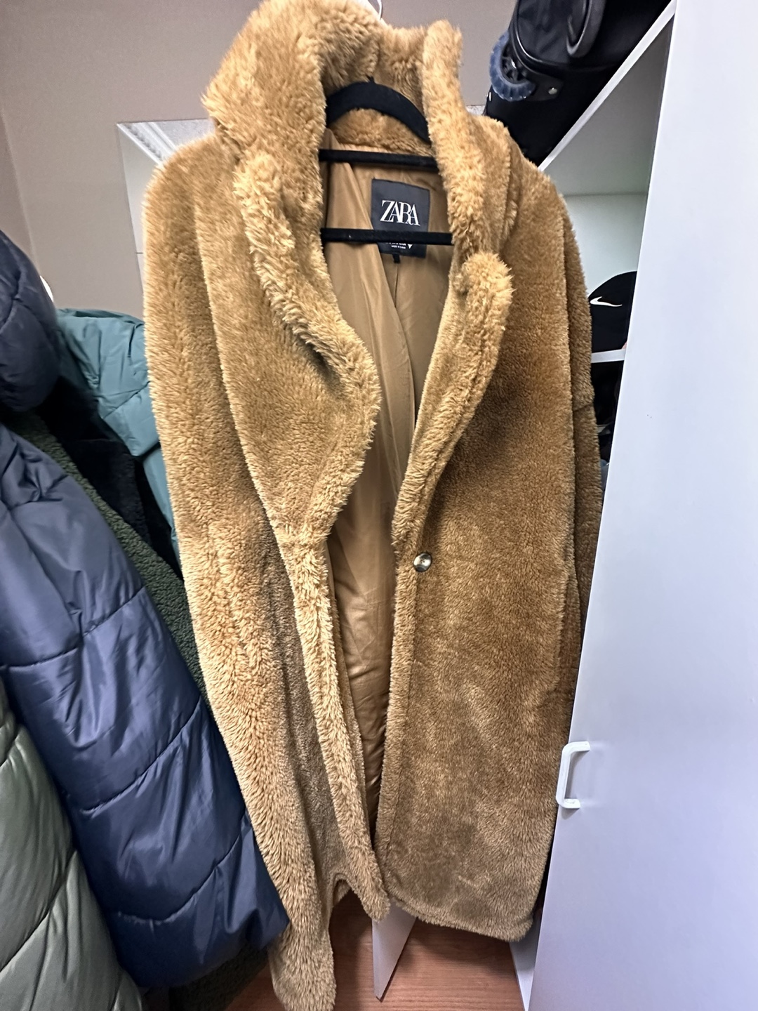 Zara Teddy Coat - Beige - Size EUR S/ US XS