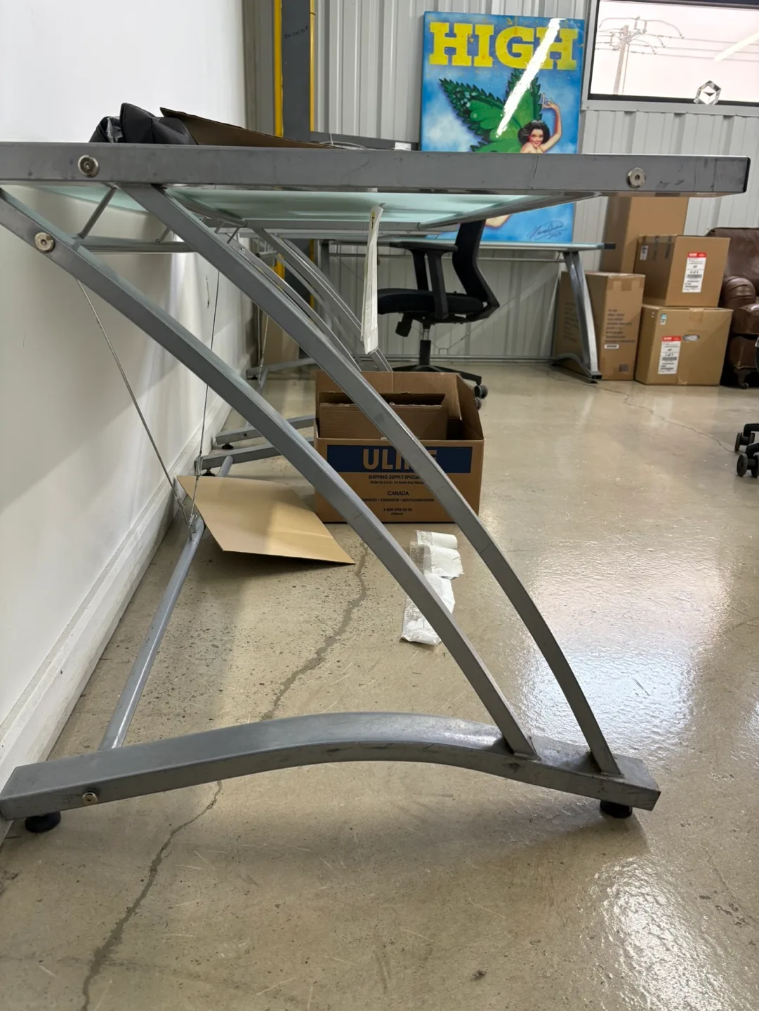 FREE!! 3 Modern Glass Top Desks/Tables #freecycle image indicator(2)