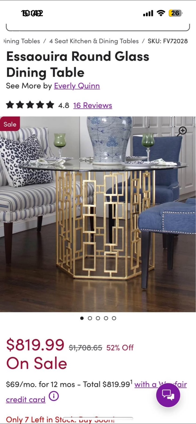 Round Glass Dining Table - photo 4
