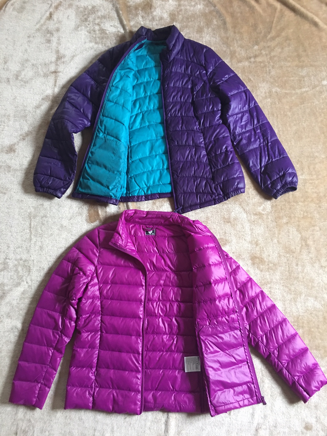 Two Uniqlo Ultra Light Down Jackets - Purple and Dark Purple - photo 3