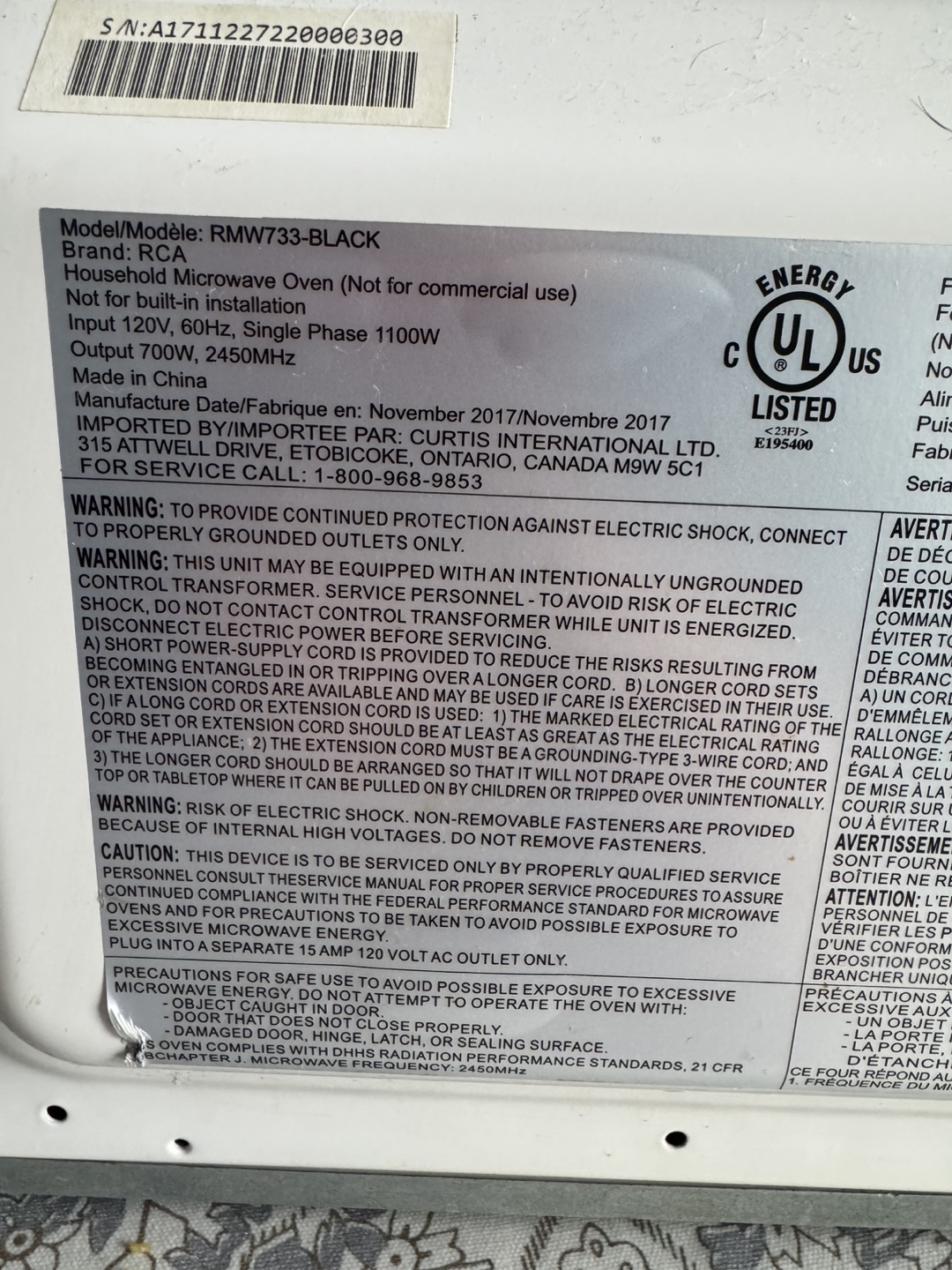 RCA RMW773-BLACK Microwave Oven - photo 4