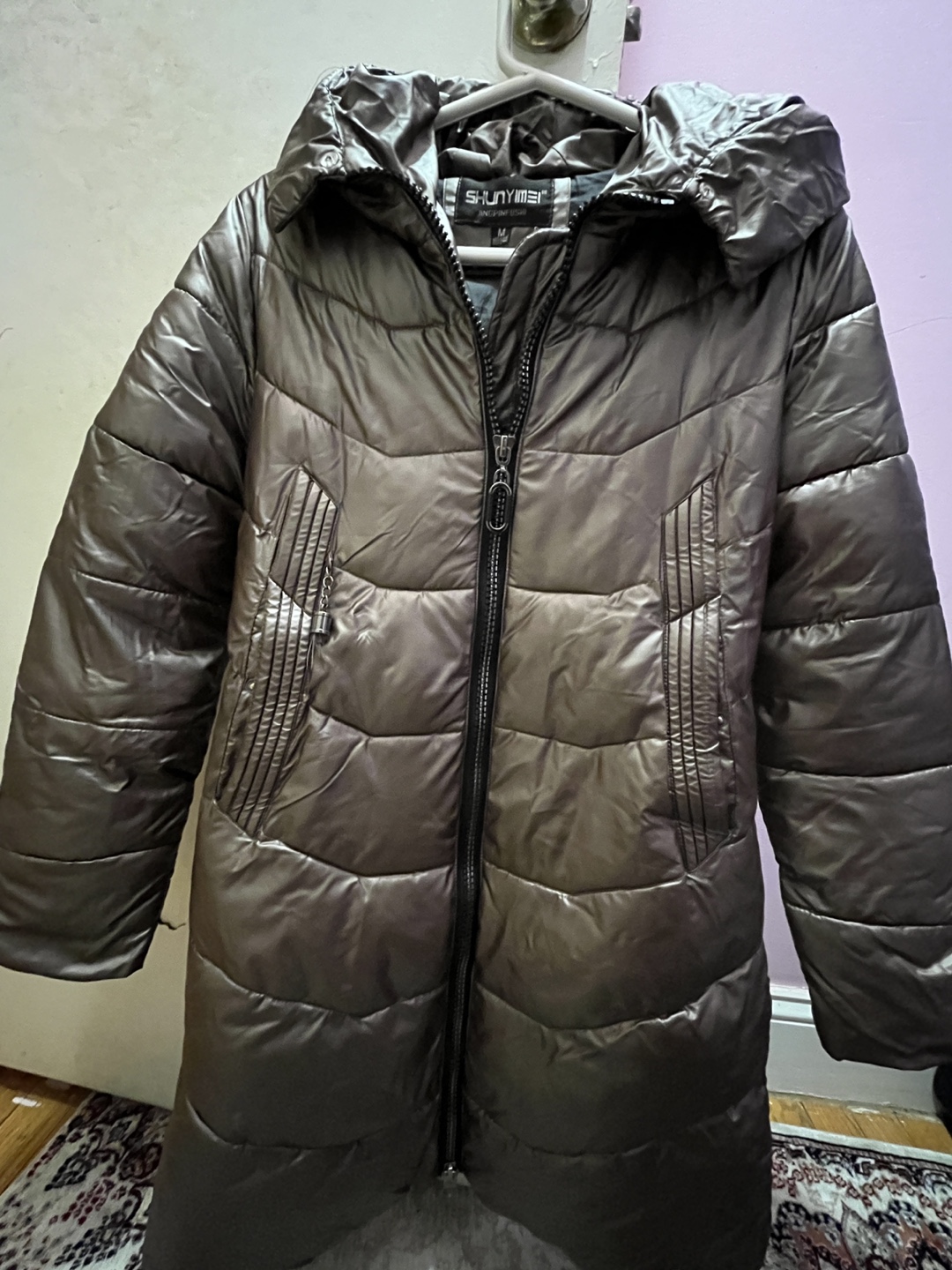 SHUNYIMEI Women's Size Medium Long Puffer Jacket