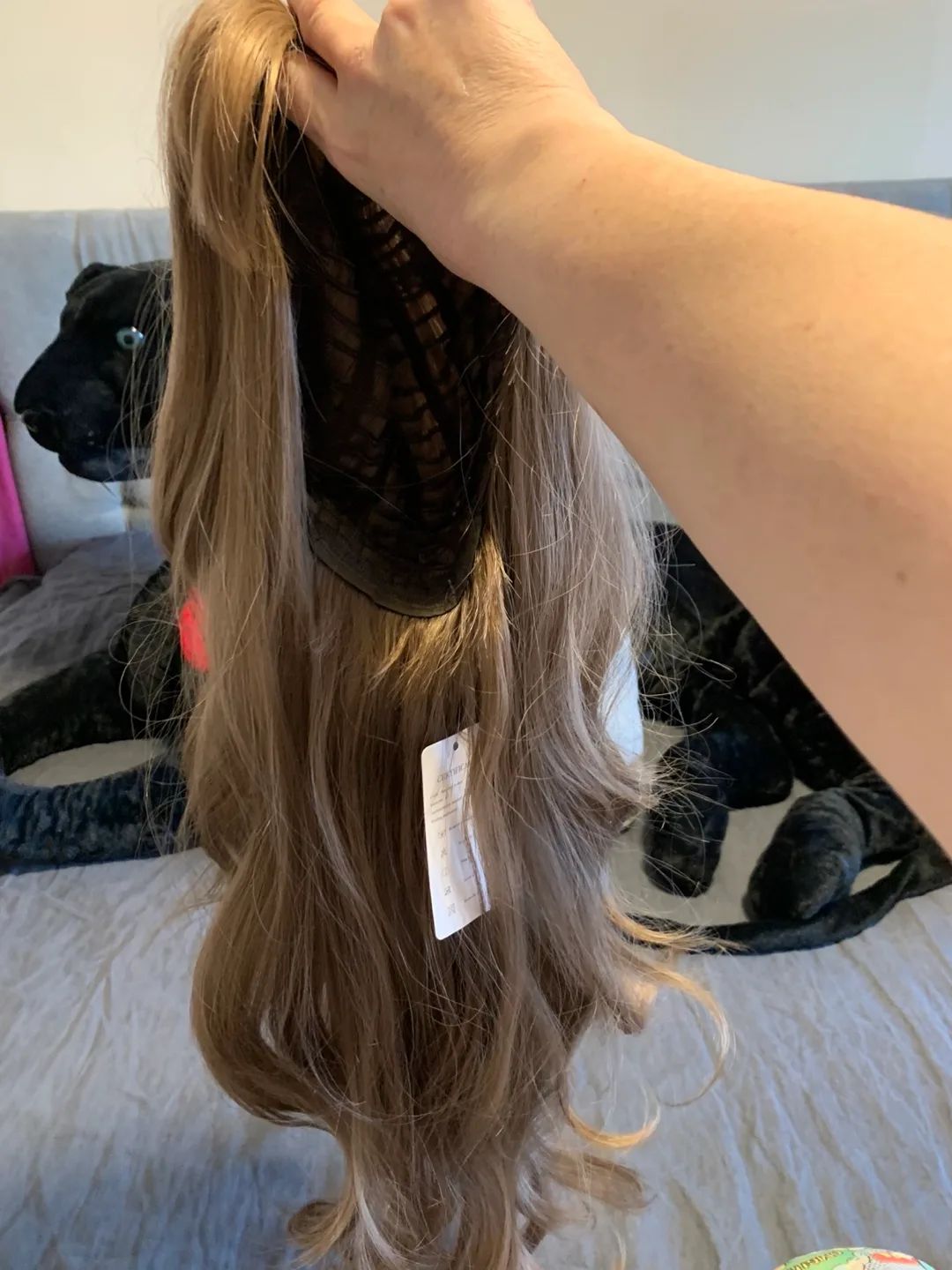 Long Brown Wavy Wig with Bangs image indicator(2)