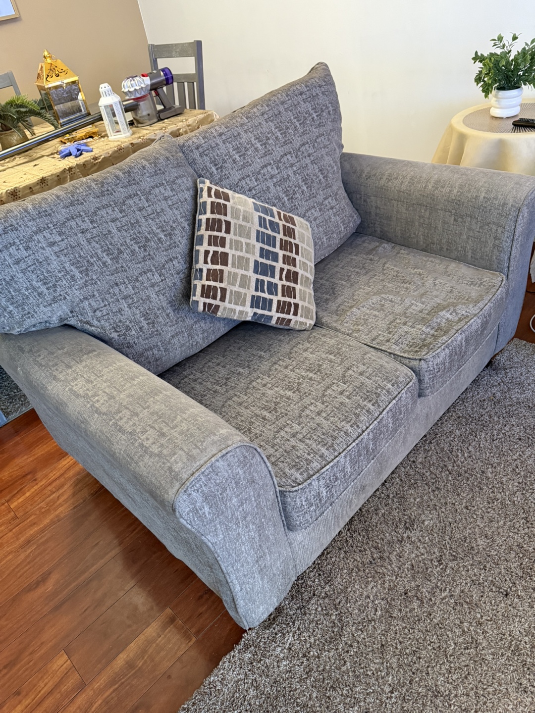 Grey Fabric Sofa Set