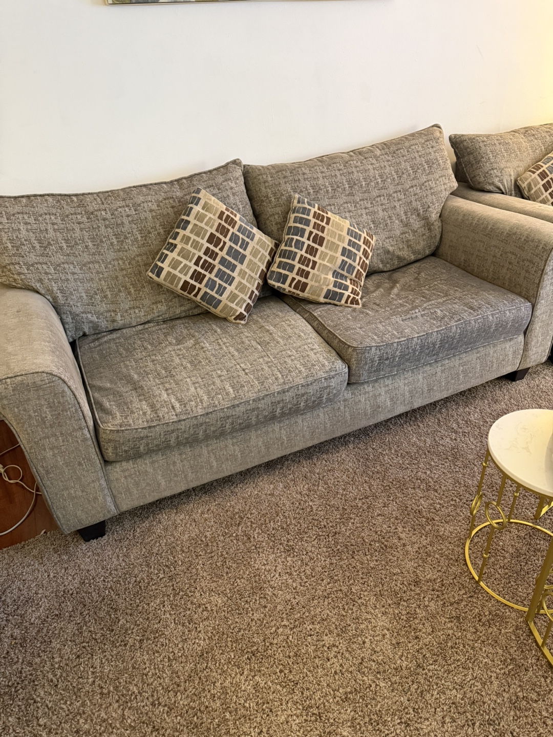 Grey Fabric Sofa Set - photo 3