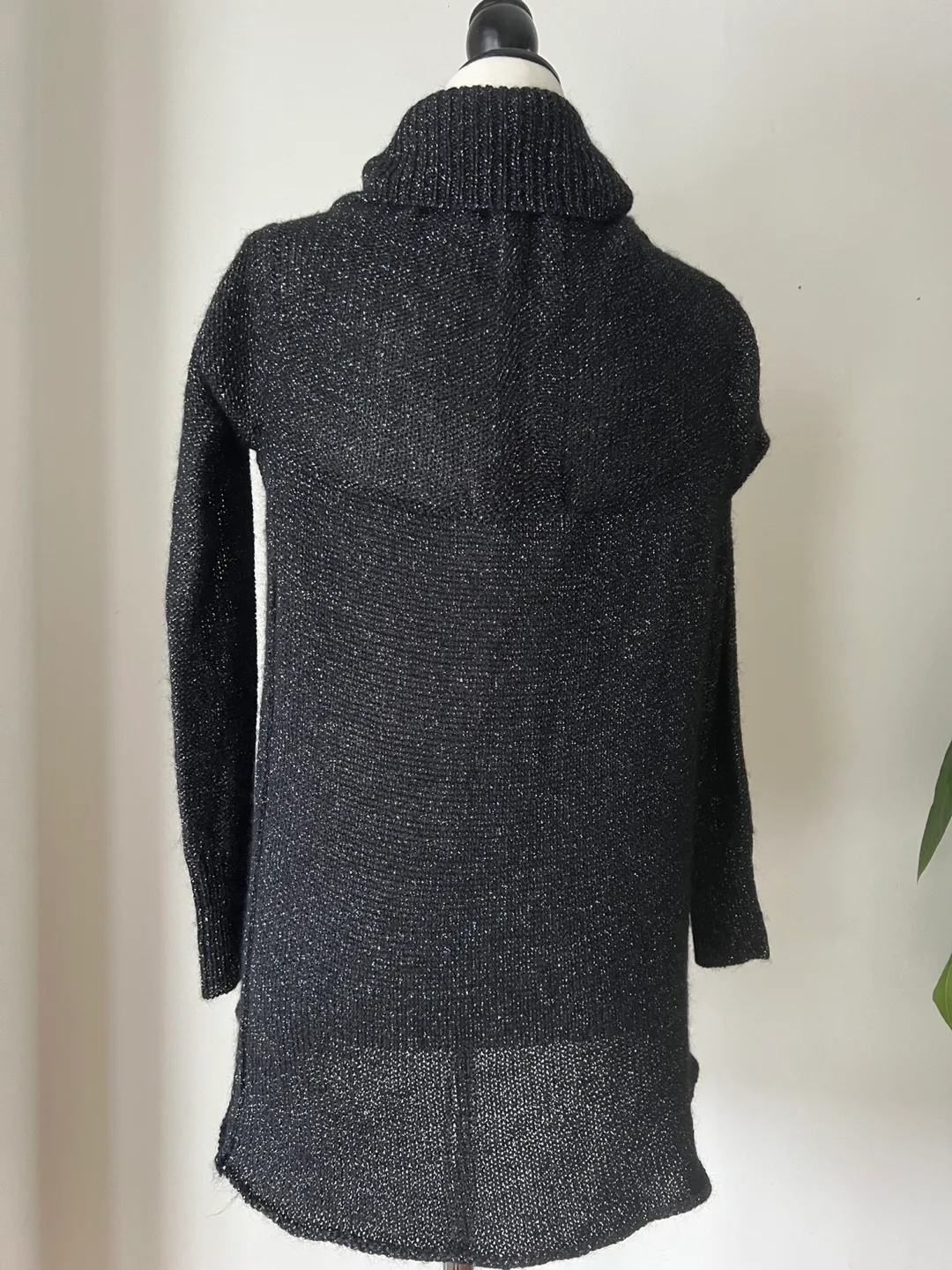 Designer Black sparkly cowl neck sweater image indicator(5)