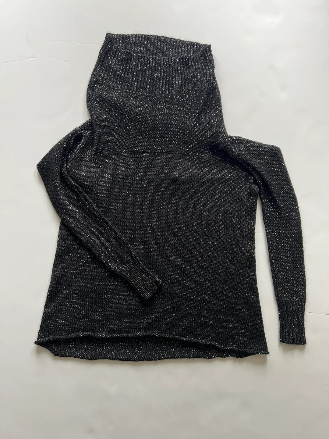 Designer Black sparkly cowl neck sweater image indicator(8)