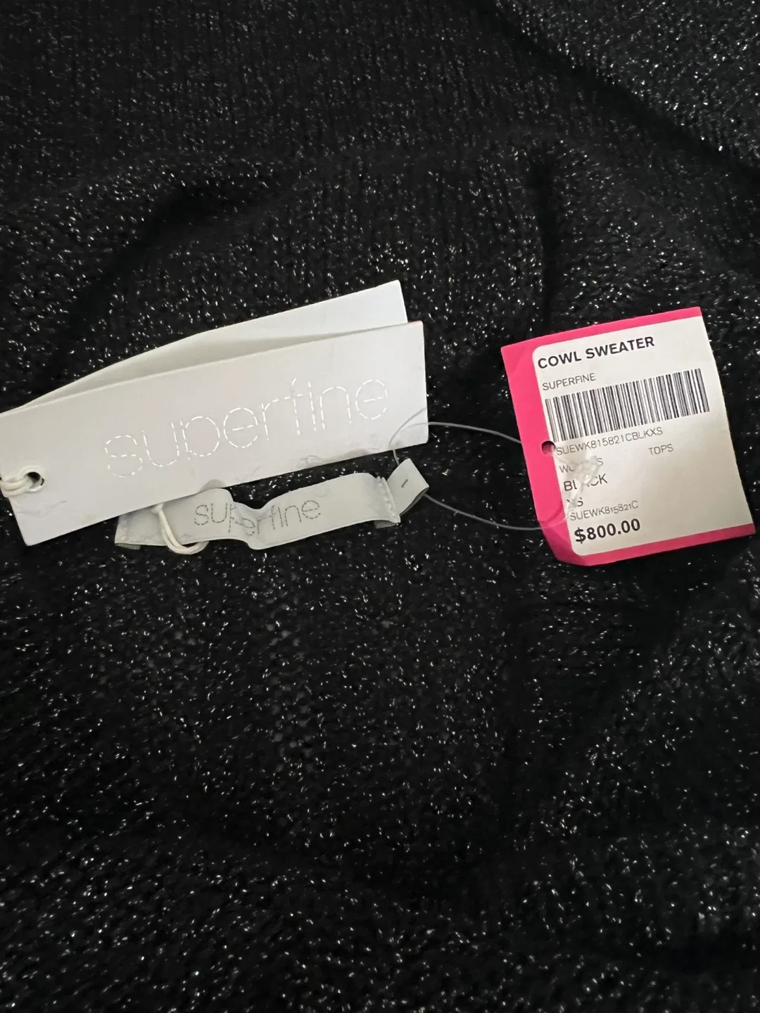 Designer Black sparkly cowl neck sweater image indicator(9)