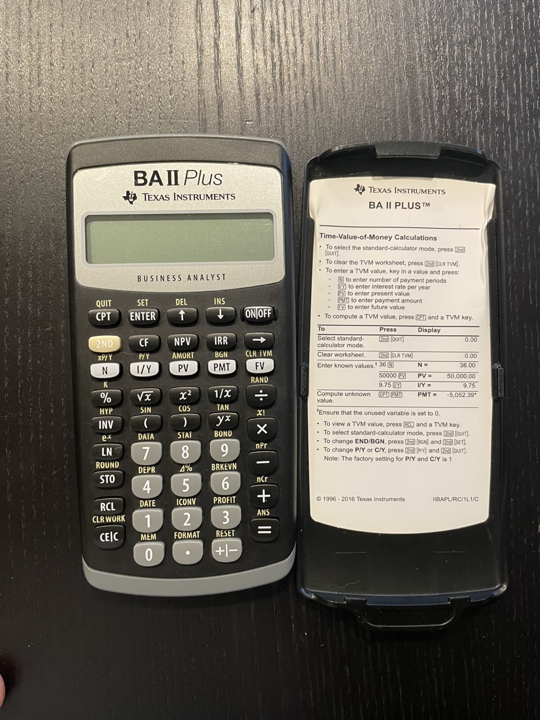 Texas Instruments BA II Plus Financial Calculator