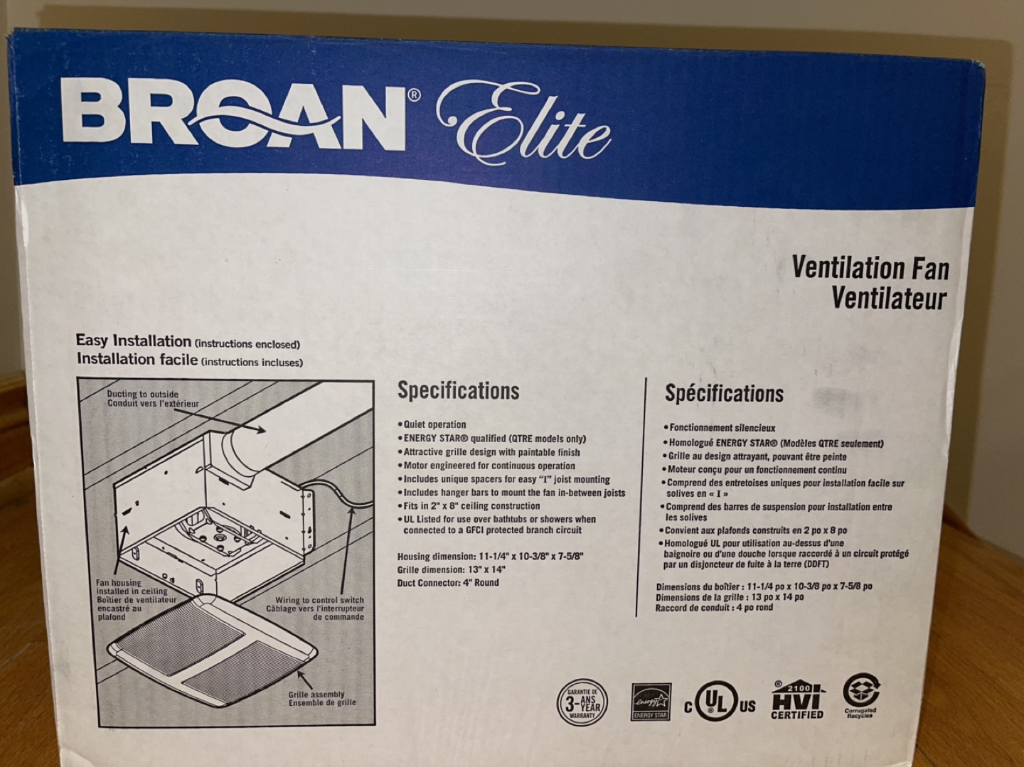 Bathroom Exhaust Fan - Broan Elite - photo 2