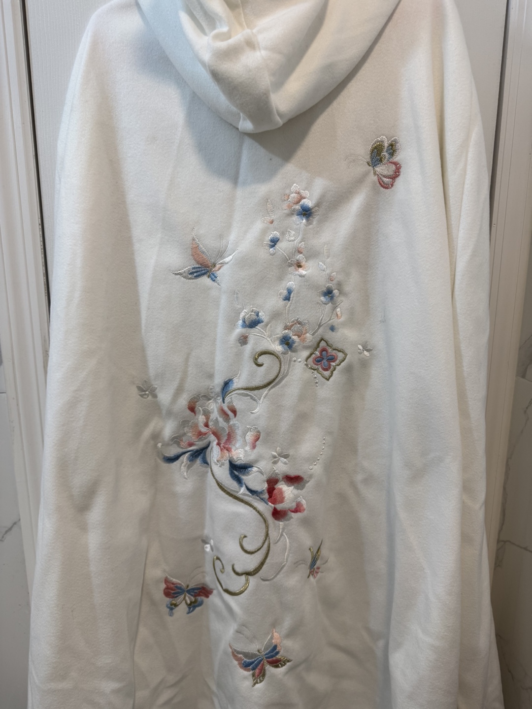 Embroidered Butterfly Hooded Cape - photo 2