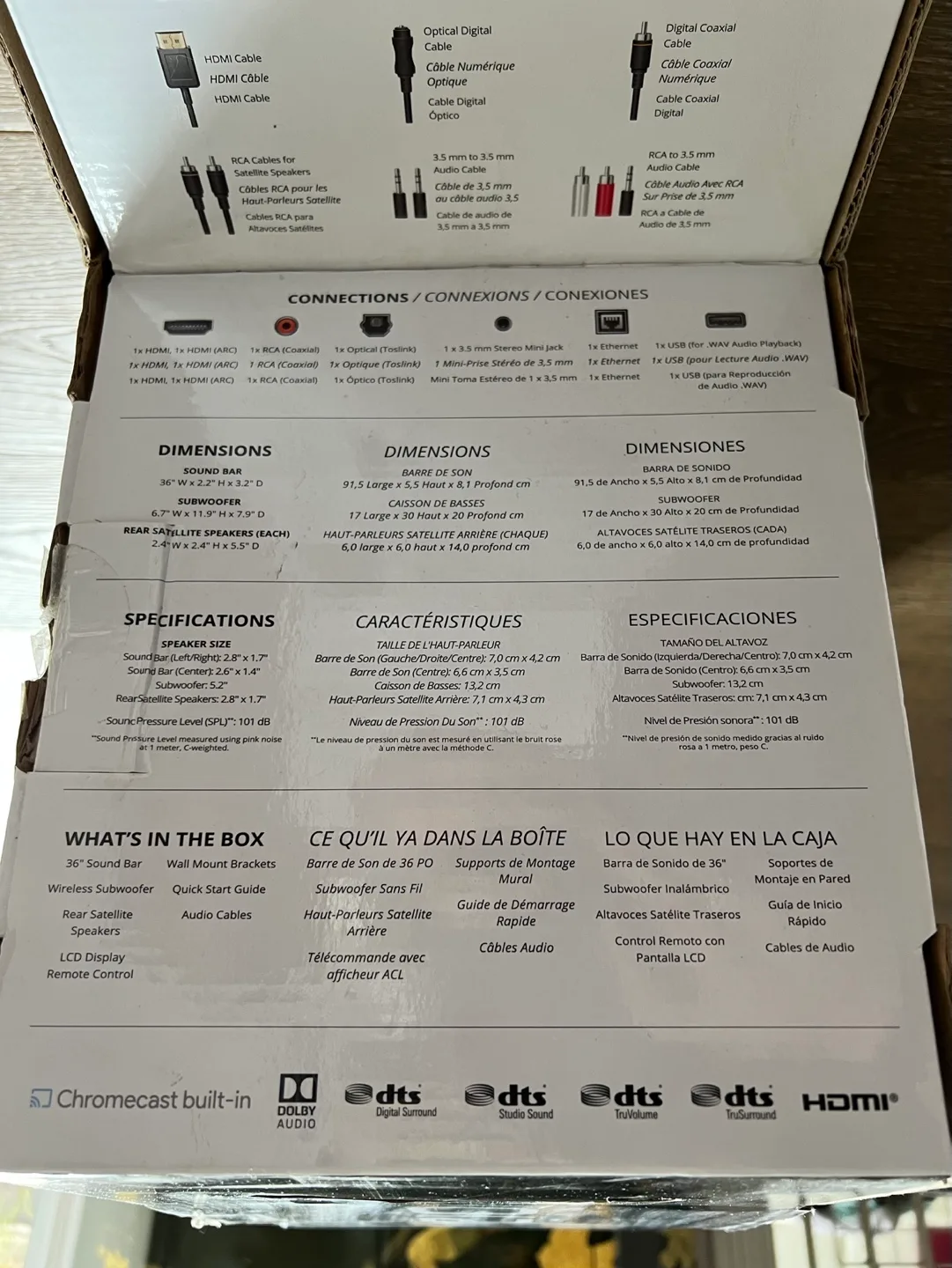 VIZIO 36" 5.1 SmartCast Sound Bar with Chromecast Built-in image indicator(6)