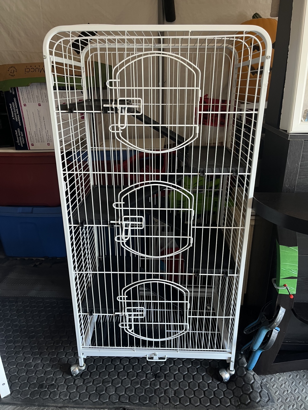 Large Multi-Level Pet Cage with Ramps