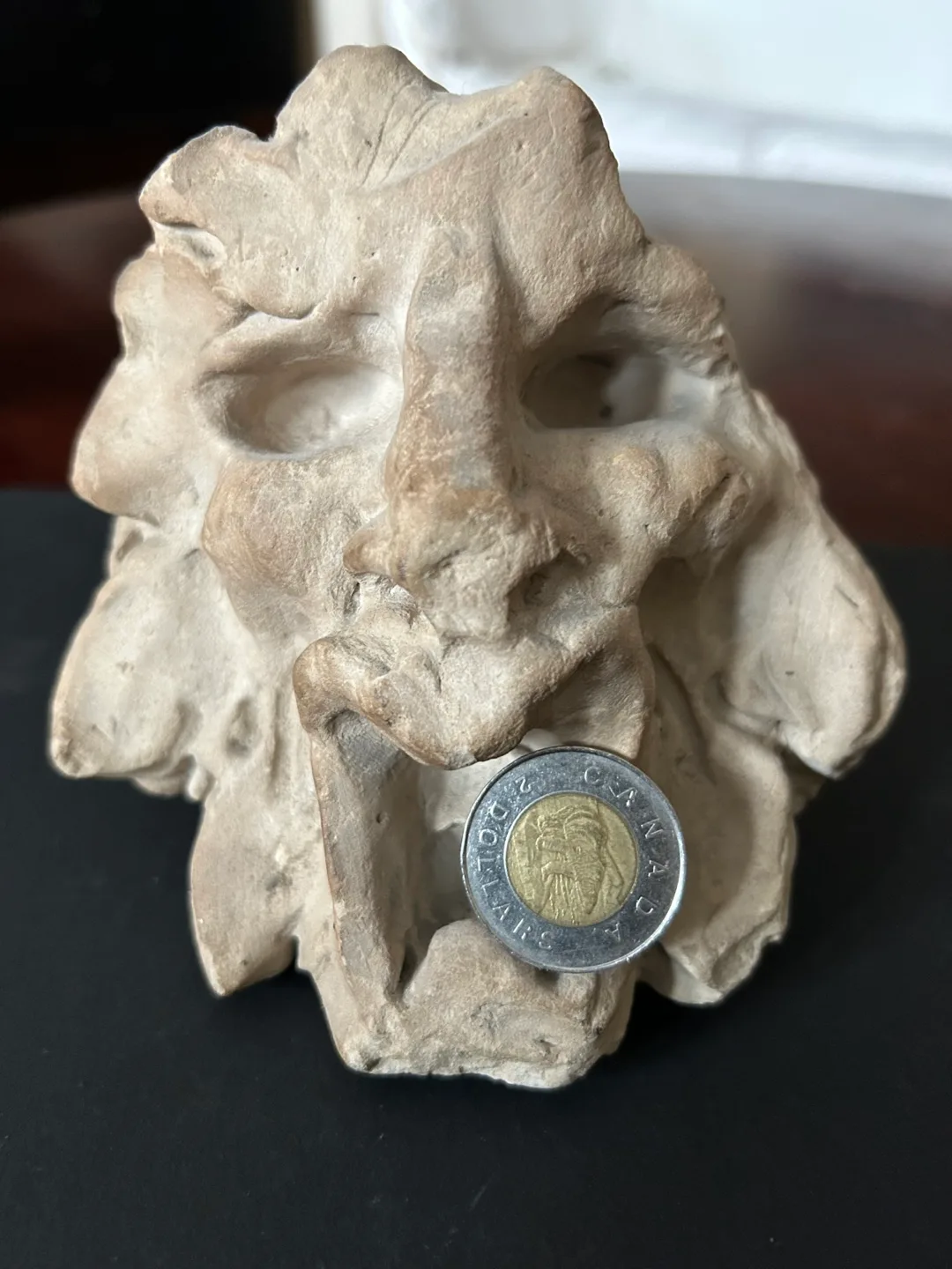 Antique Hand made art sculpture clay stone carved image indicator(5)