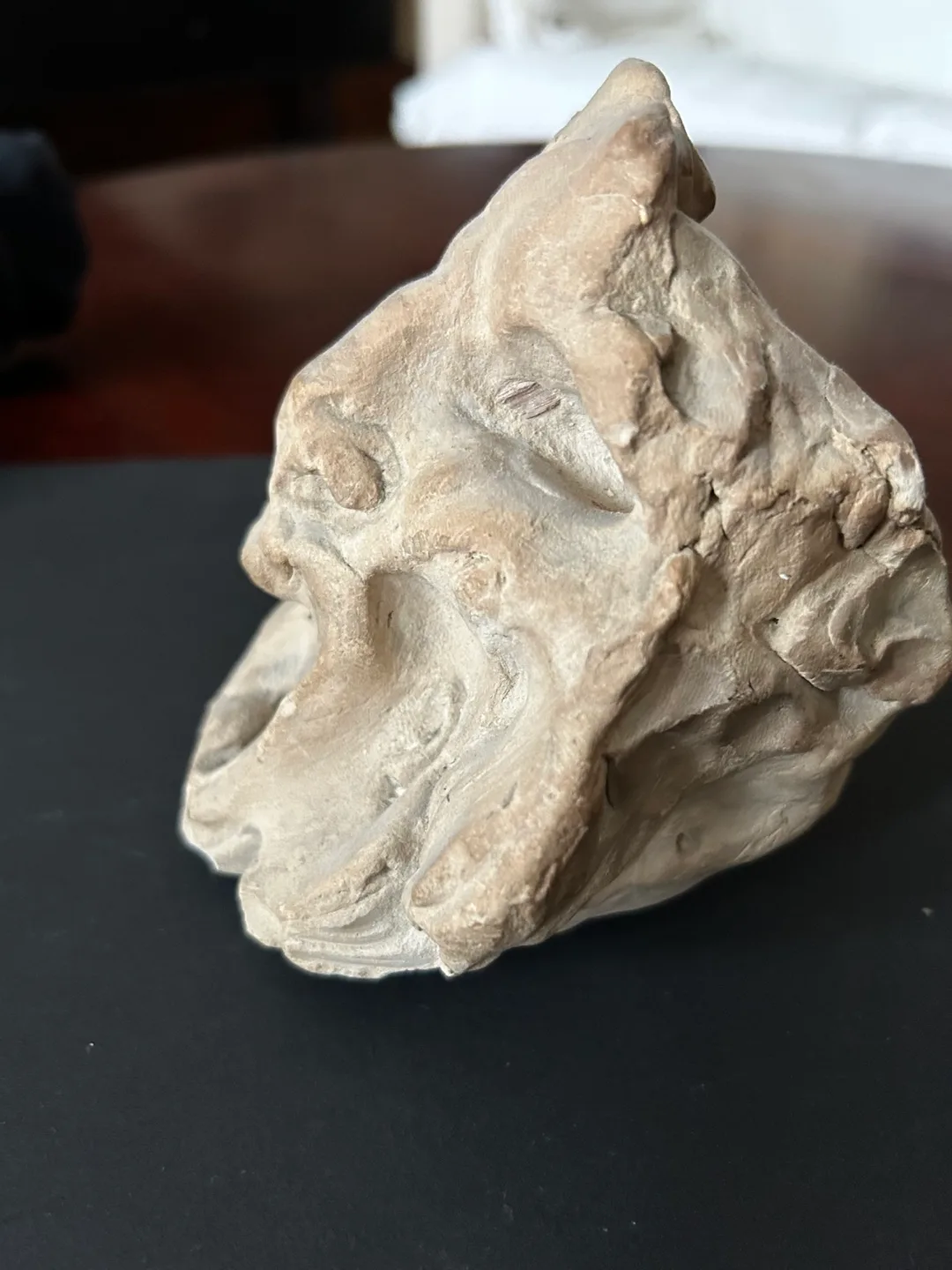 Antique Hand made art sculpture clay stone carved image indicator(10)