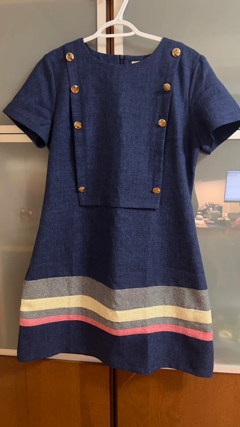 Navy Blue Short Sleeve Dress thumbnail