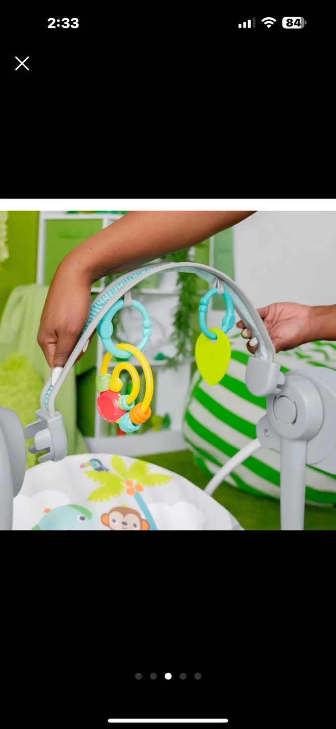 Ingenuity Cozy Kingdom Portable Baby Swing image indicator(4)