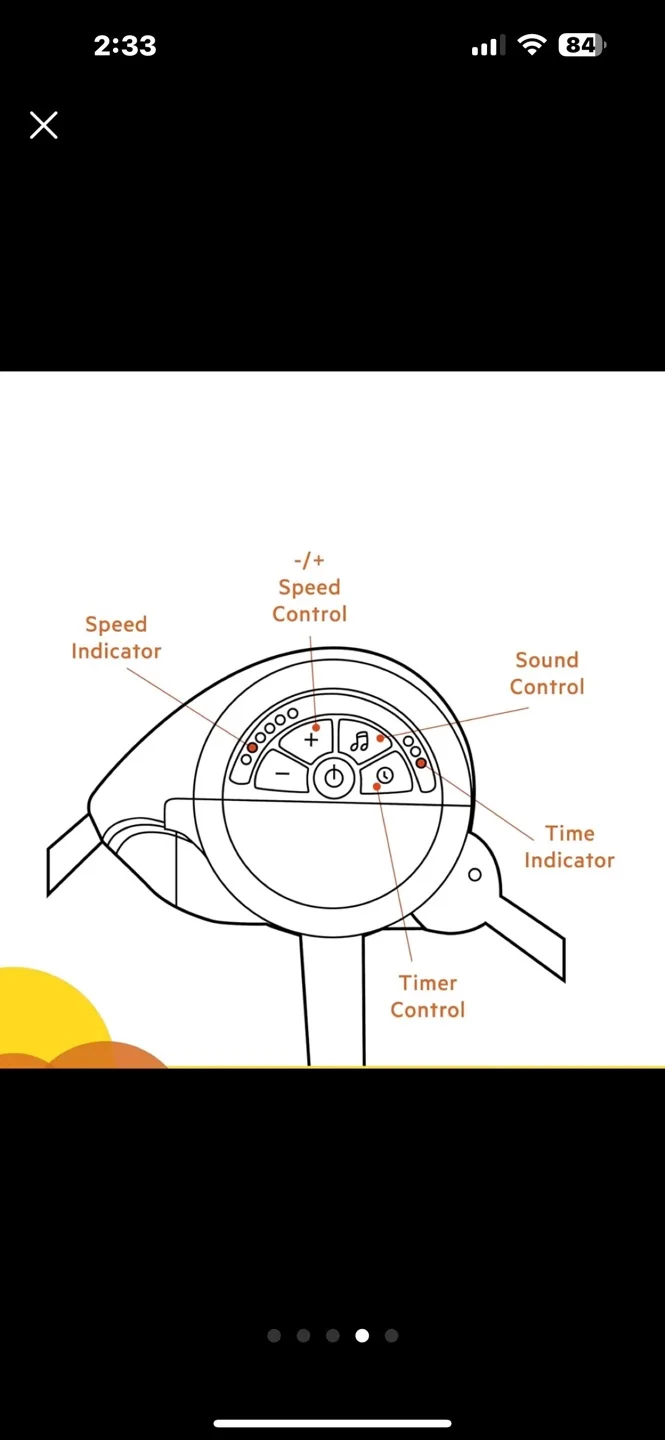 Ingenuity Cozy Kingdom Portable Baby Swing image indicator(5)