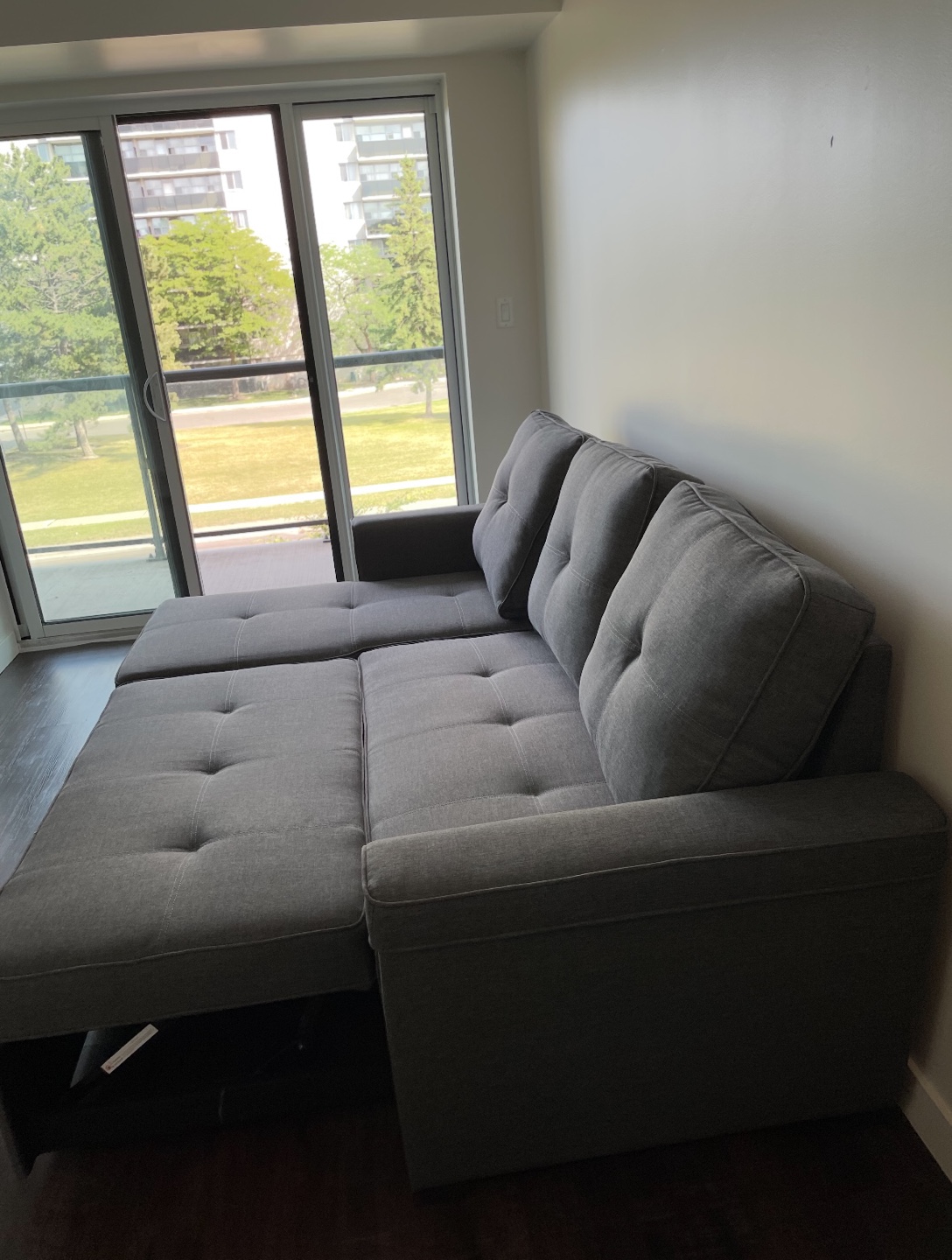 Grey Sectional Sofa Storage Bed - photo 3