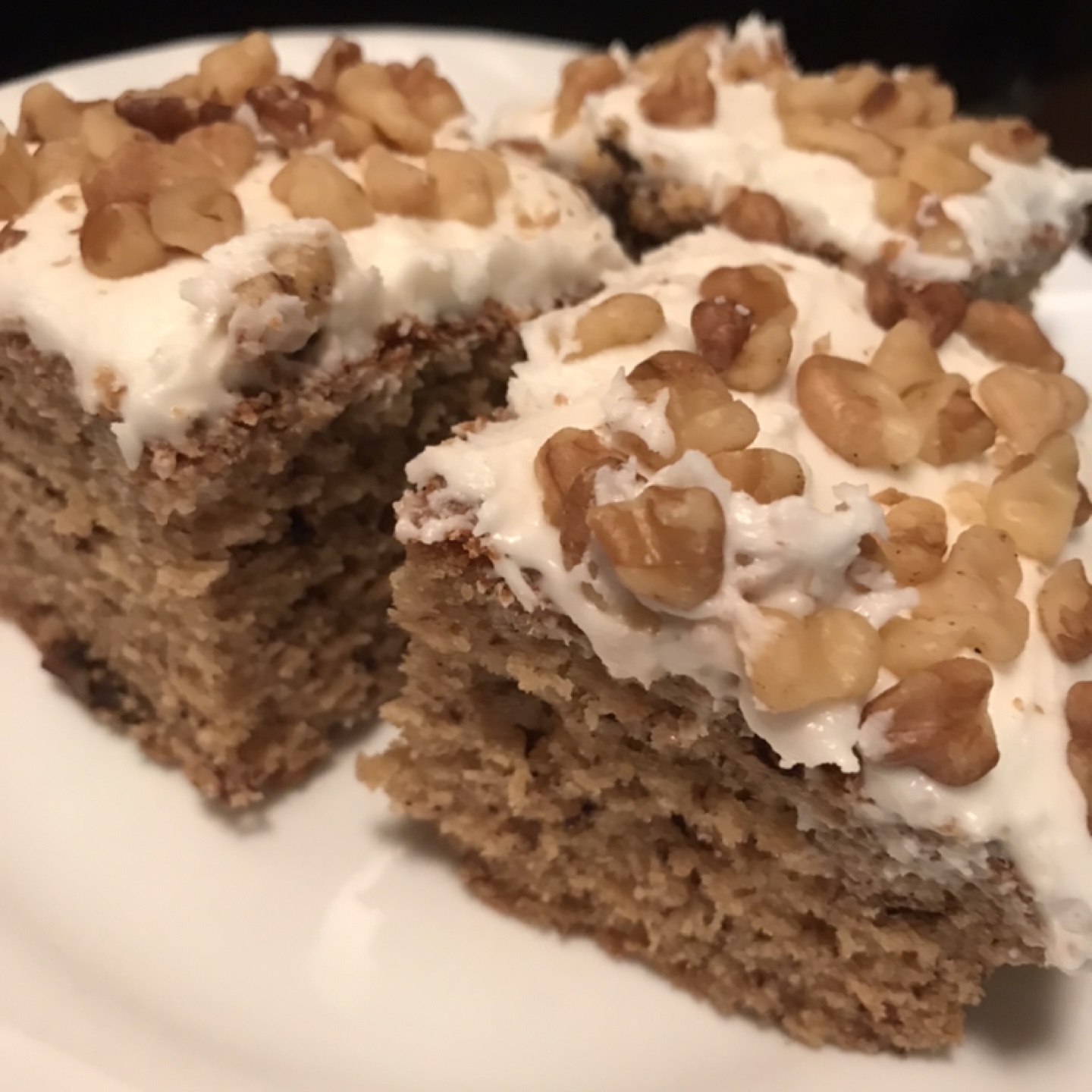Lower Fat Banana Cake with Vanilla Frosting & Walnuts - photo 3