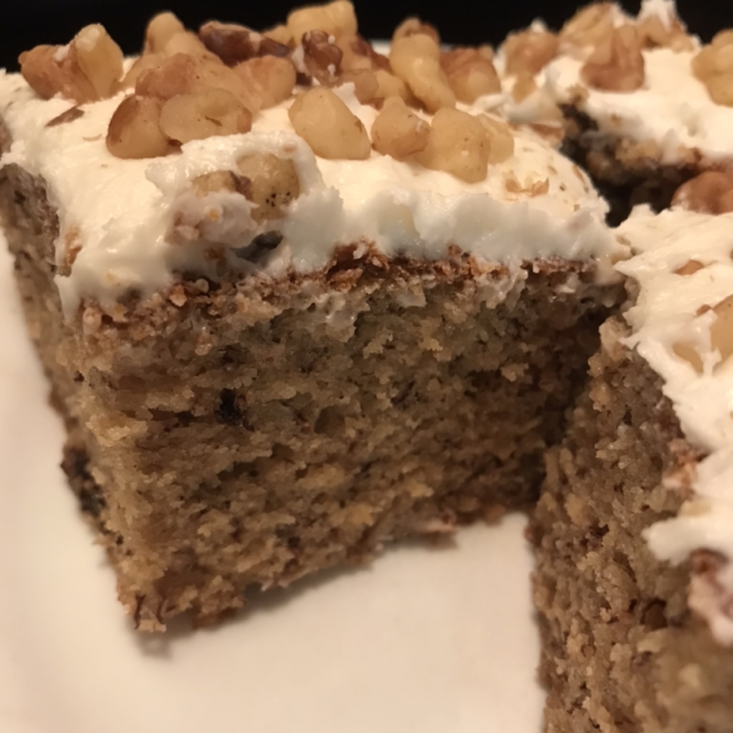 Lower Fat Banana Cake with Vanilla Frosting & Walnuts - photo 5