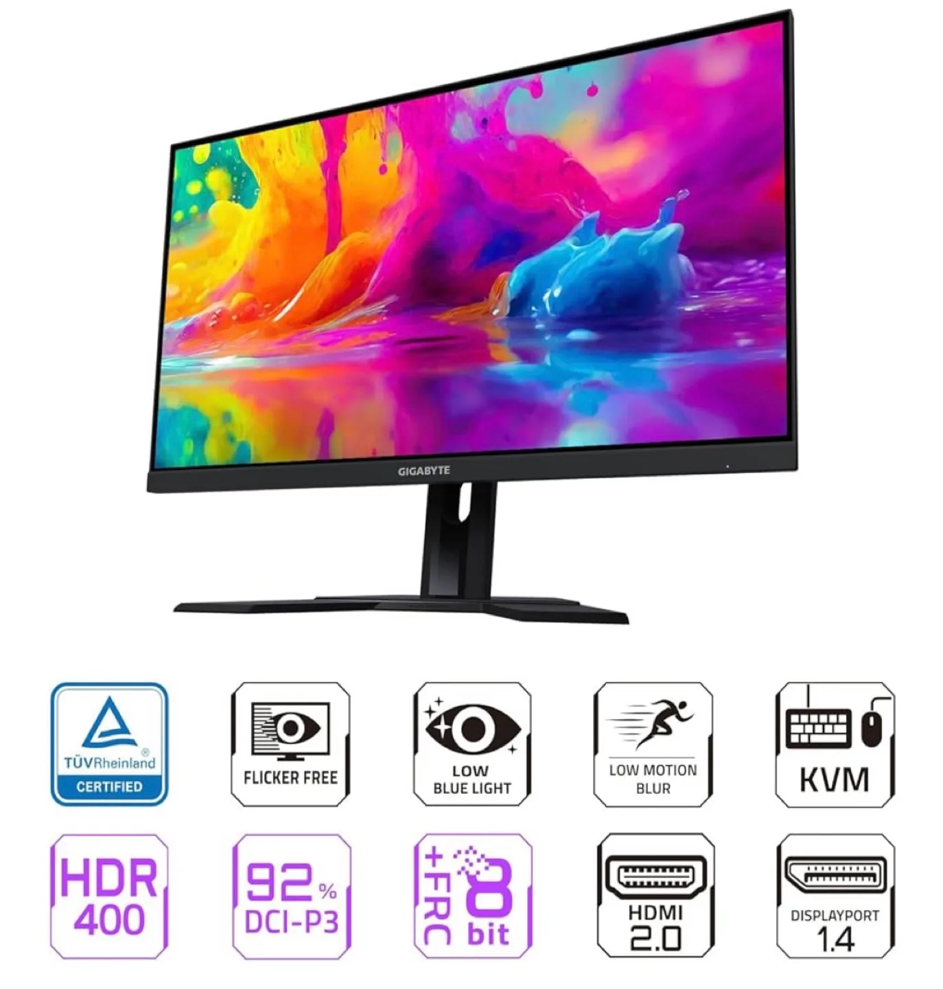 GIGABYTE 27" QHD Gaming Monitor - 165Hz, 0.5ms, FreeSync Premium image indicator(2)
