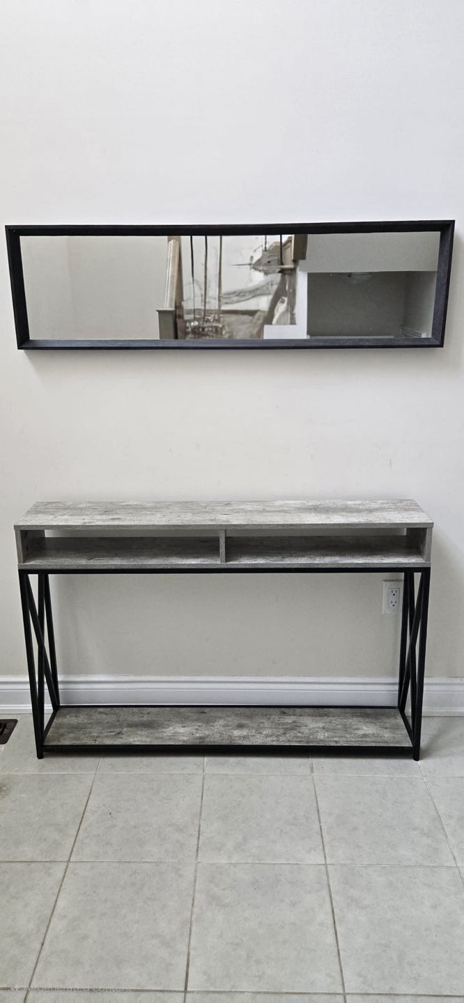 Modern Console Table with Mirror Set - photo 2